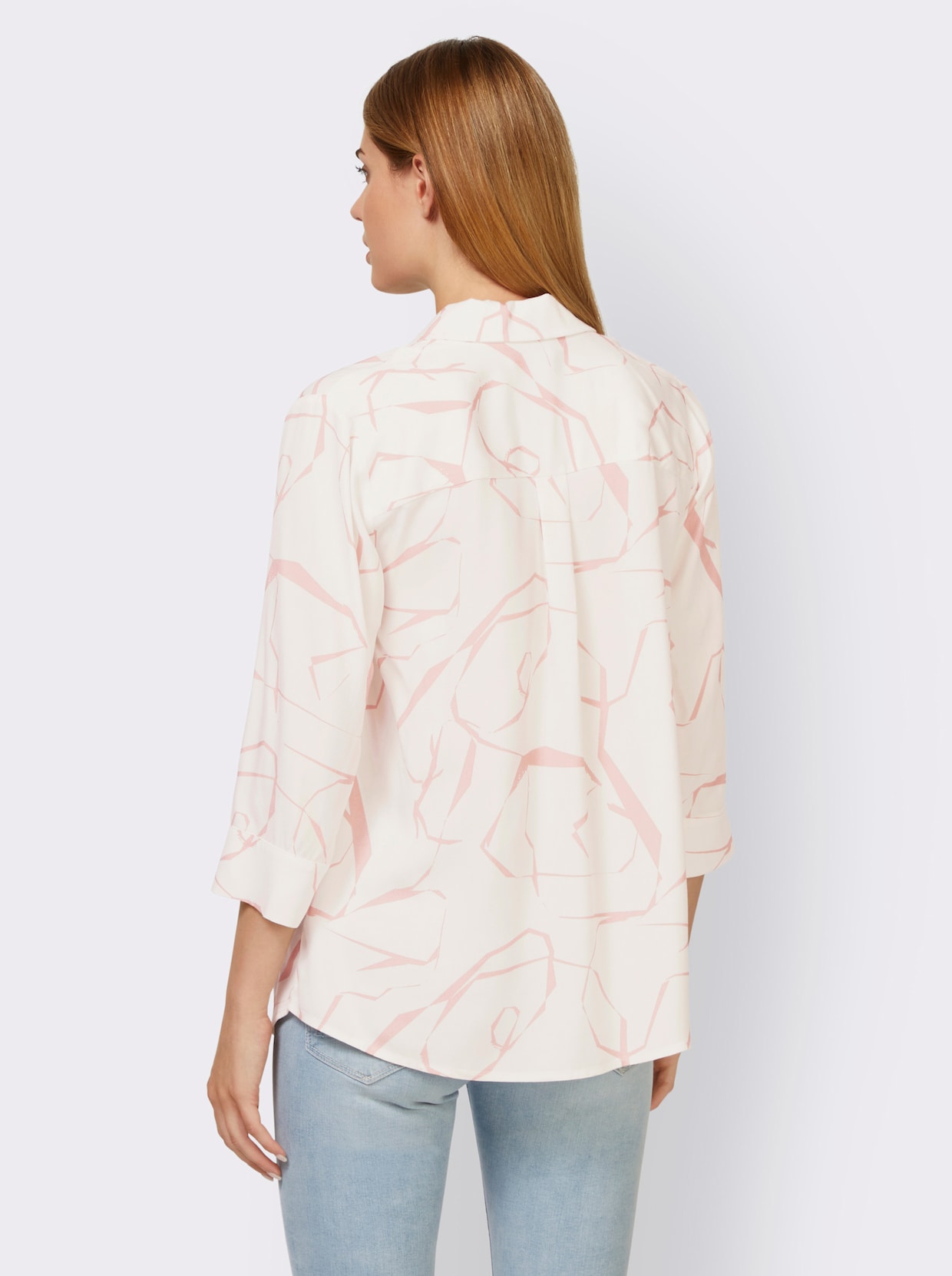 heine Hemdbluse - ecru-puder-bedruckt