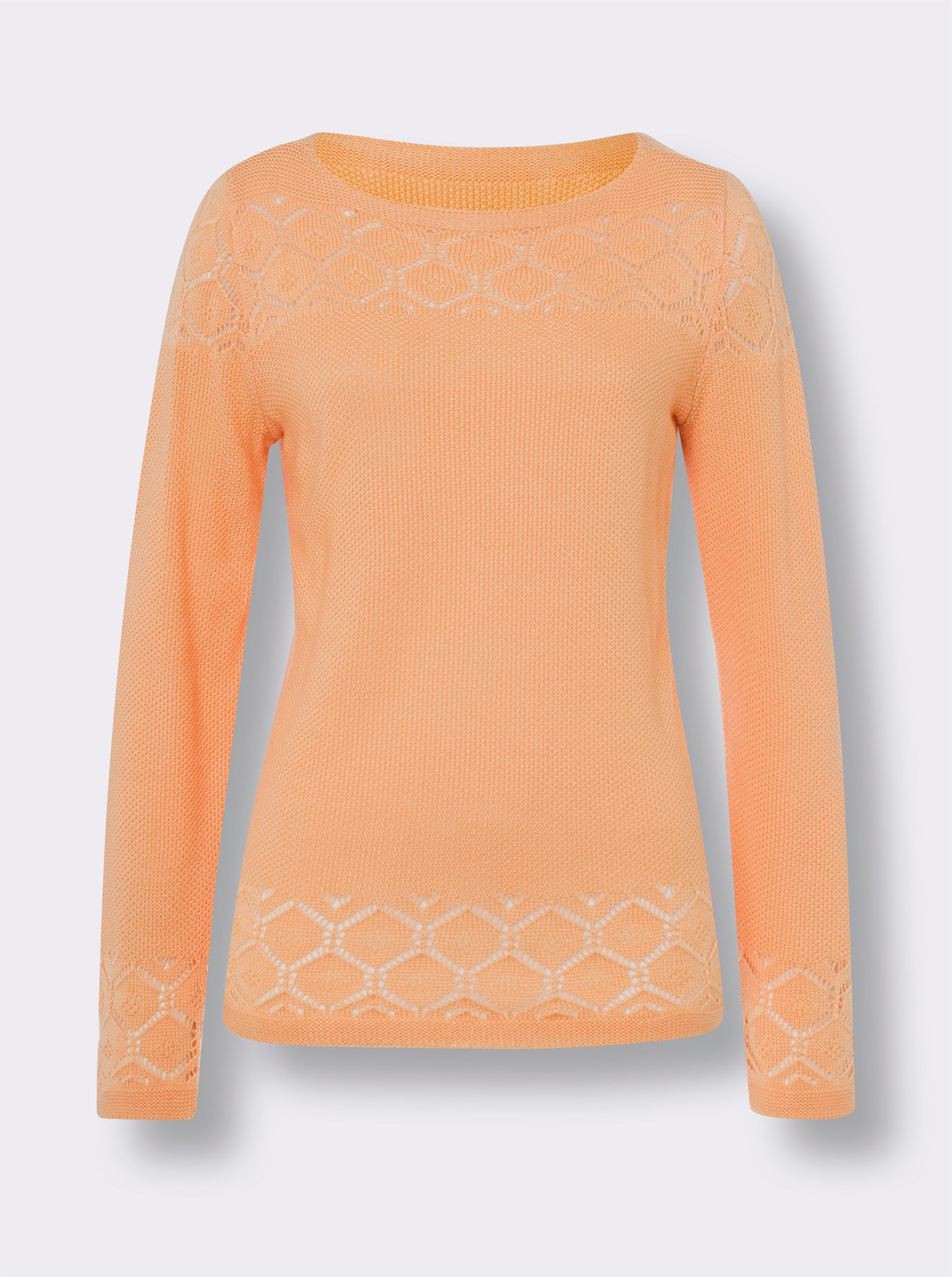 Langarm-Pullover - apricot