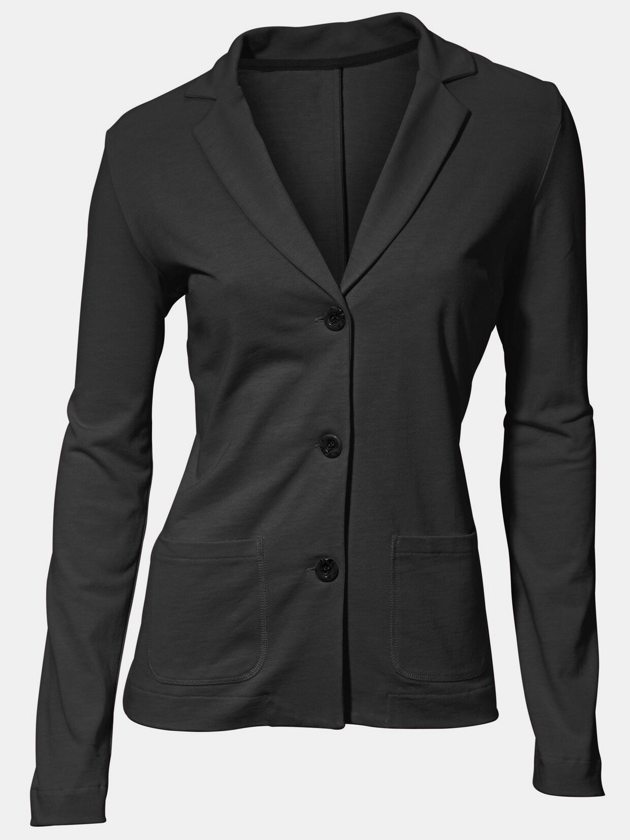 Linea Tesini Jersey-Blazer - schwarz