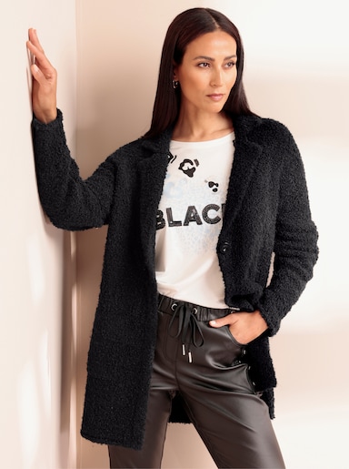 heine Longstrickjacke - schwarz