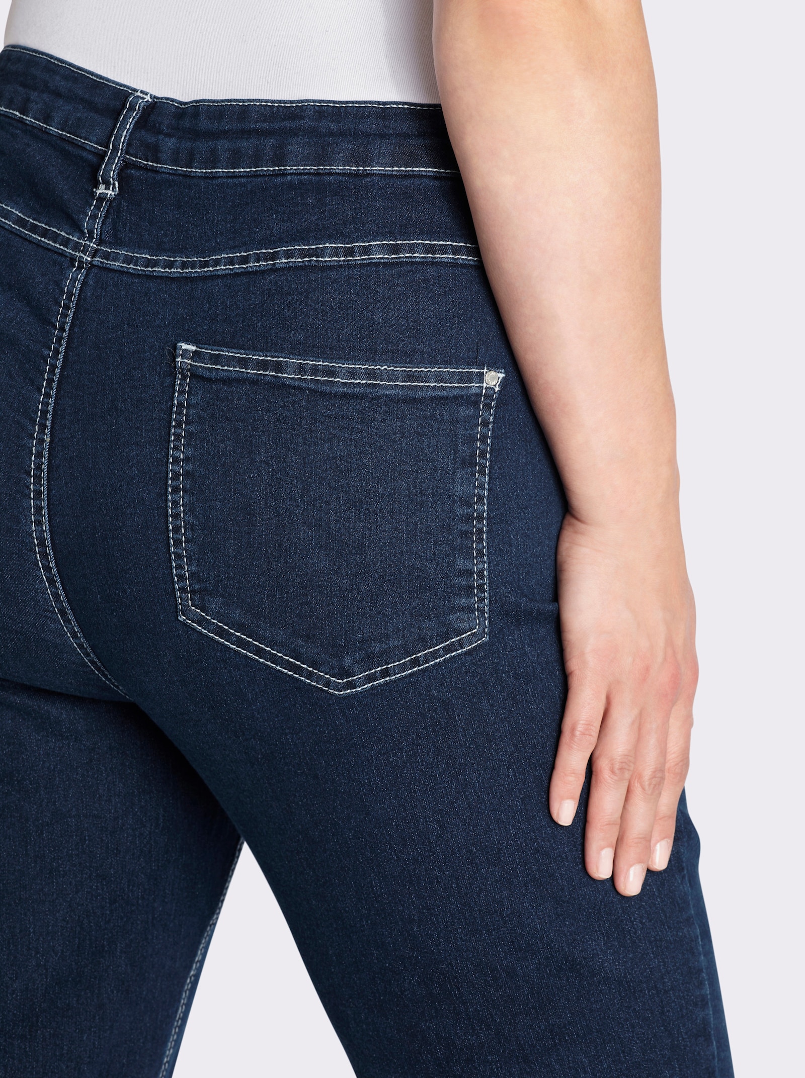 7/8-Jeans mit Stretch-Anteil - blue-stone-washed