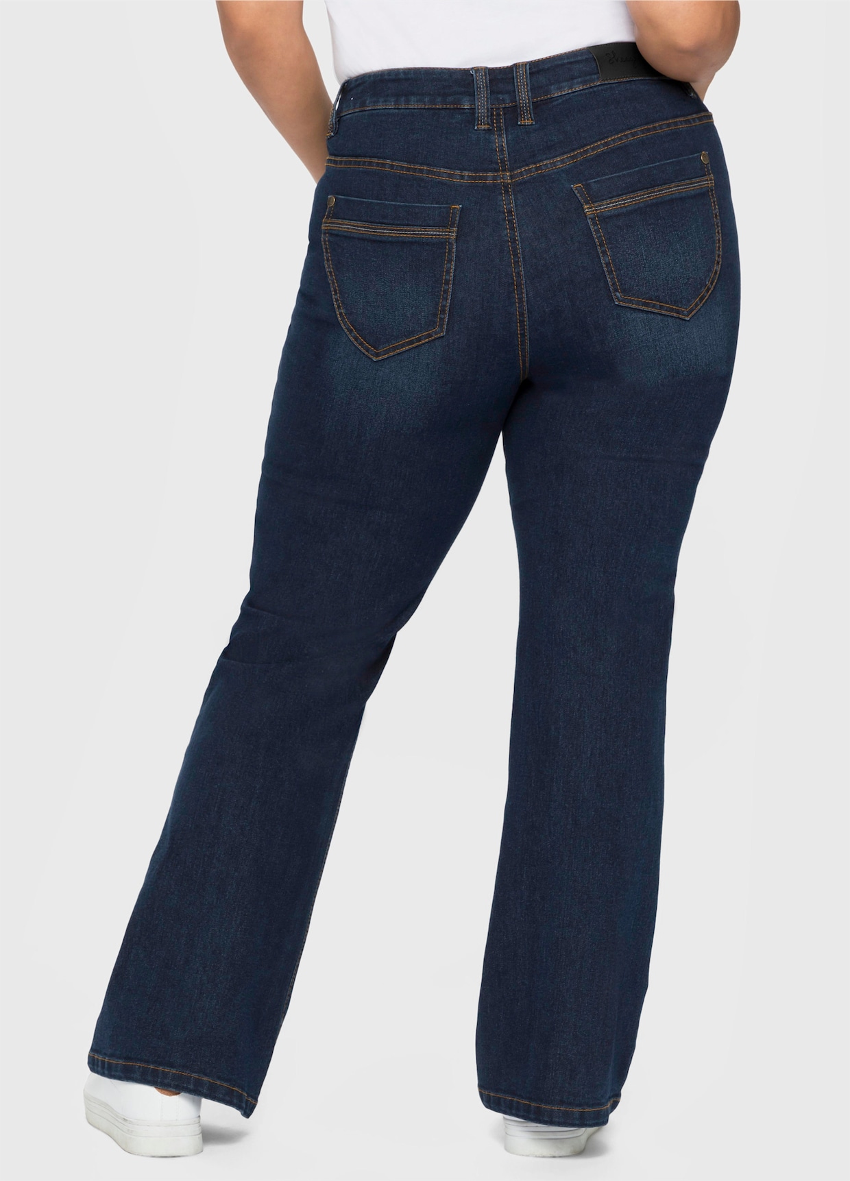 sheego Bootcut-Jeans - dark blue denim