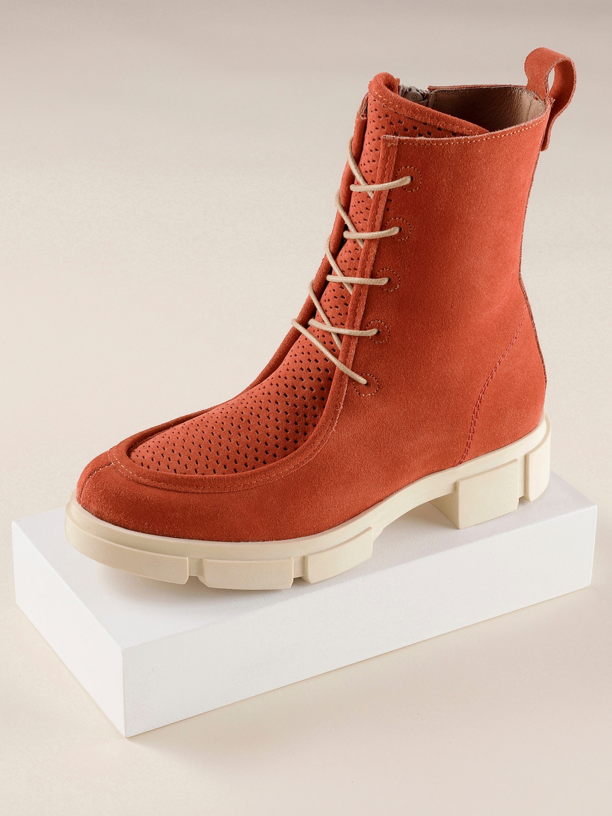 heine Bottines à lacets - rouge
