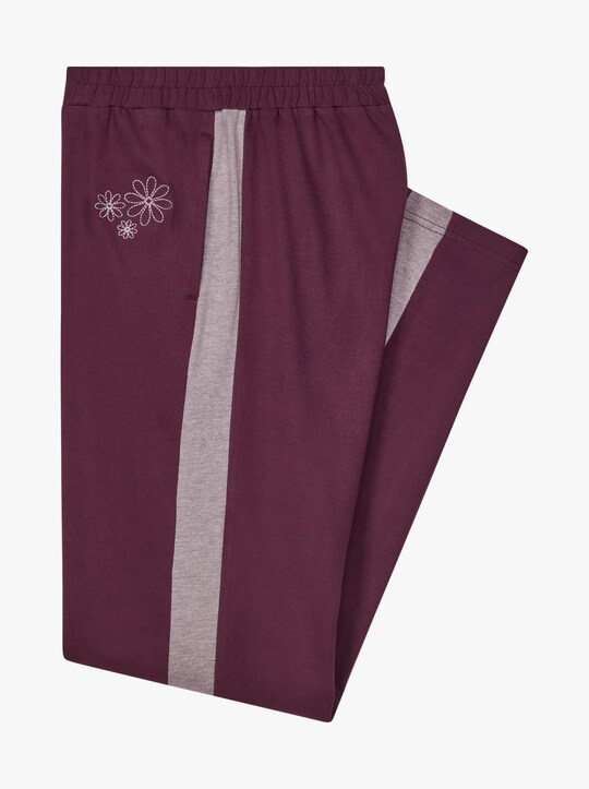 Freizeithose - beere-grau