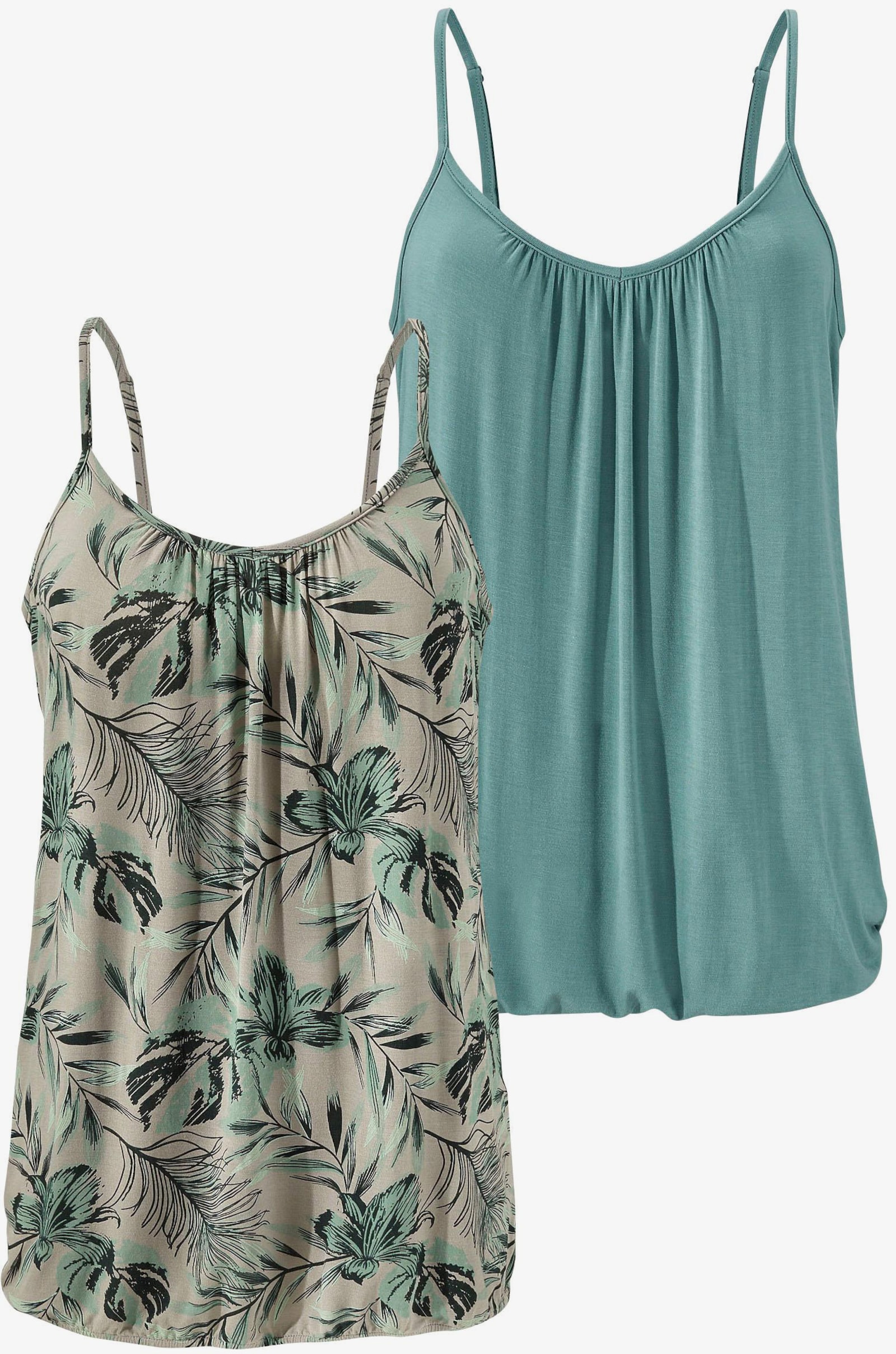 LASCANA Spaghettitop - groen bedrukt, mint