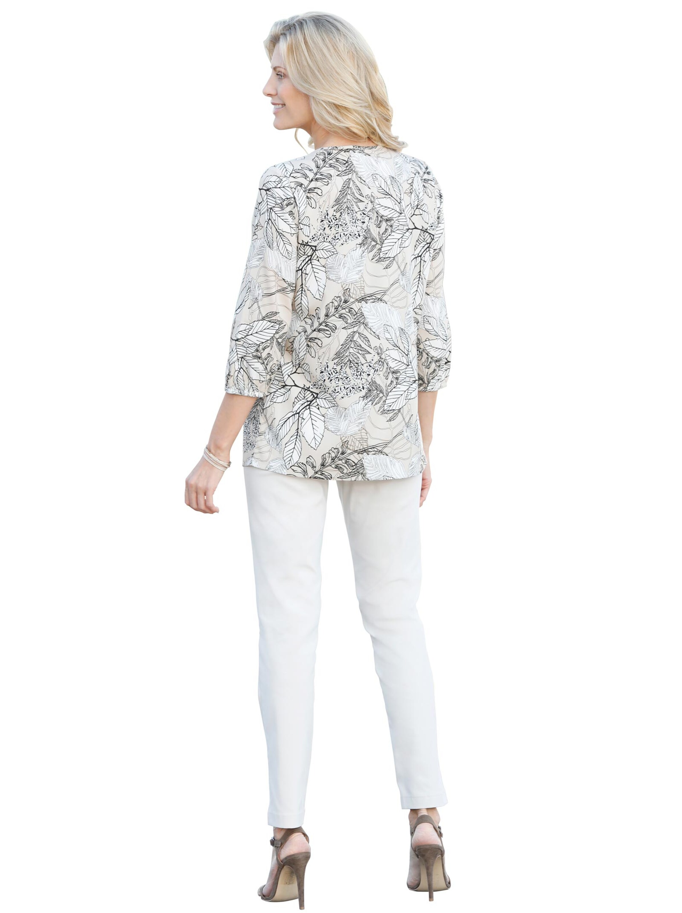 Tunika - taupe-bedruckt