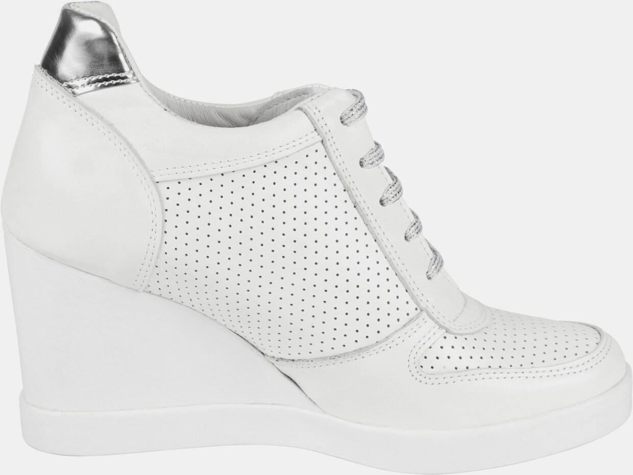 heine Sneakers met sleehak - wit