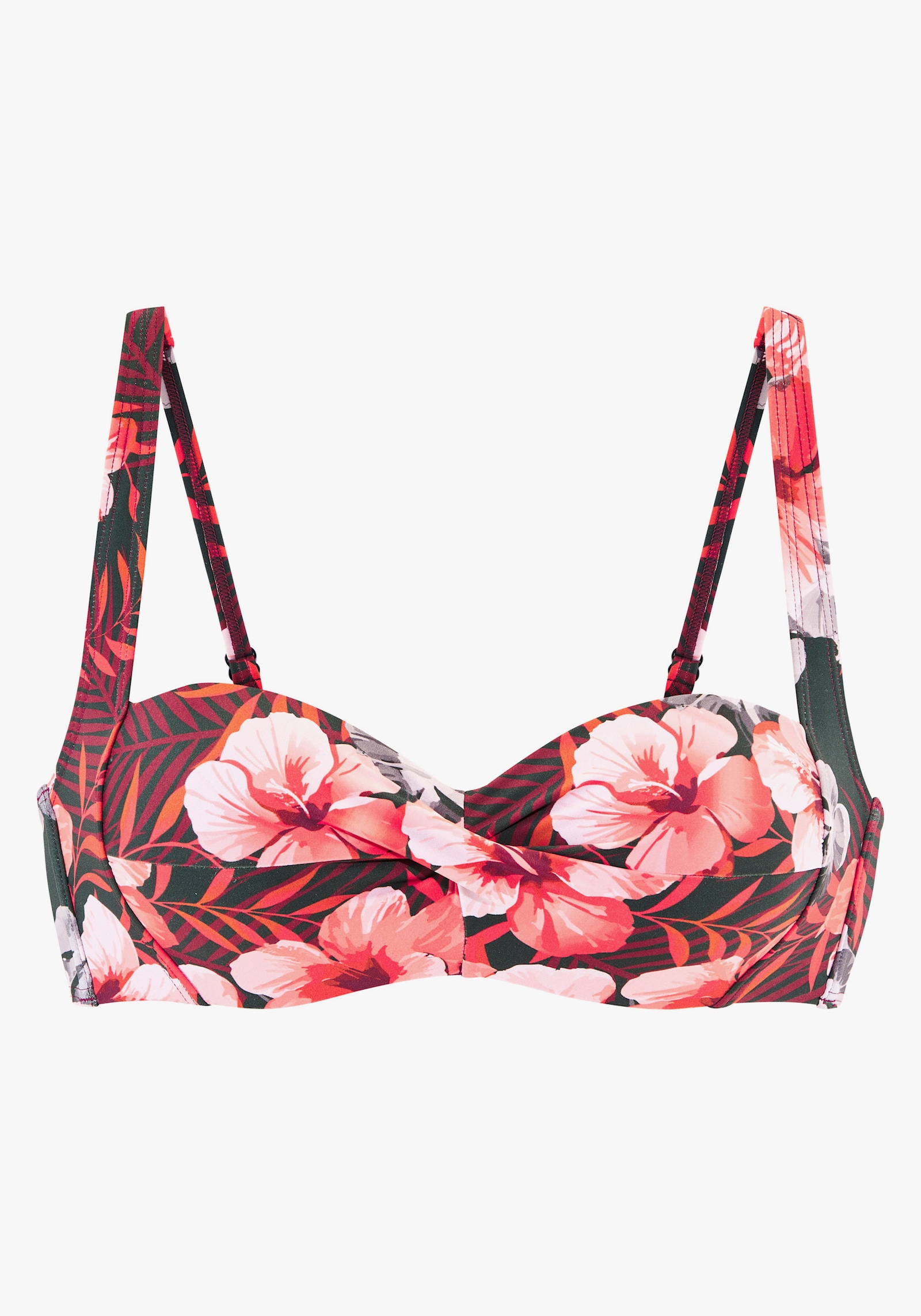 LASCANA Bügel-Bandeau-Bikini-Top - oliv-orange