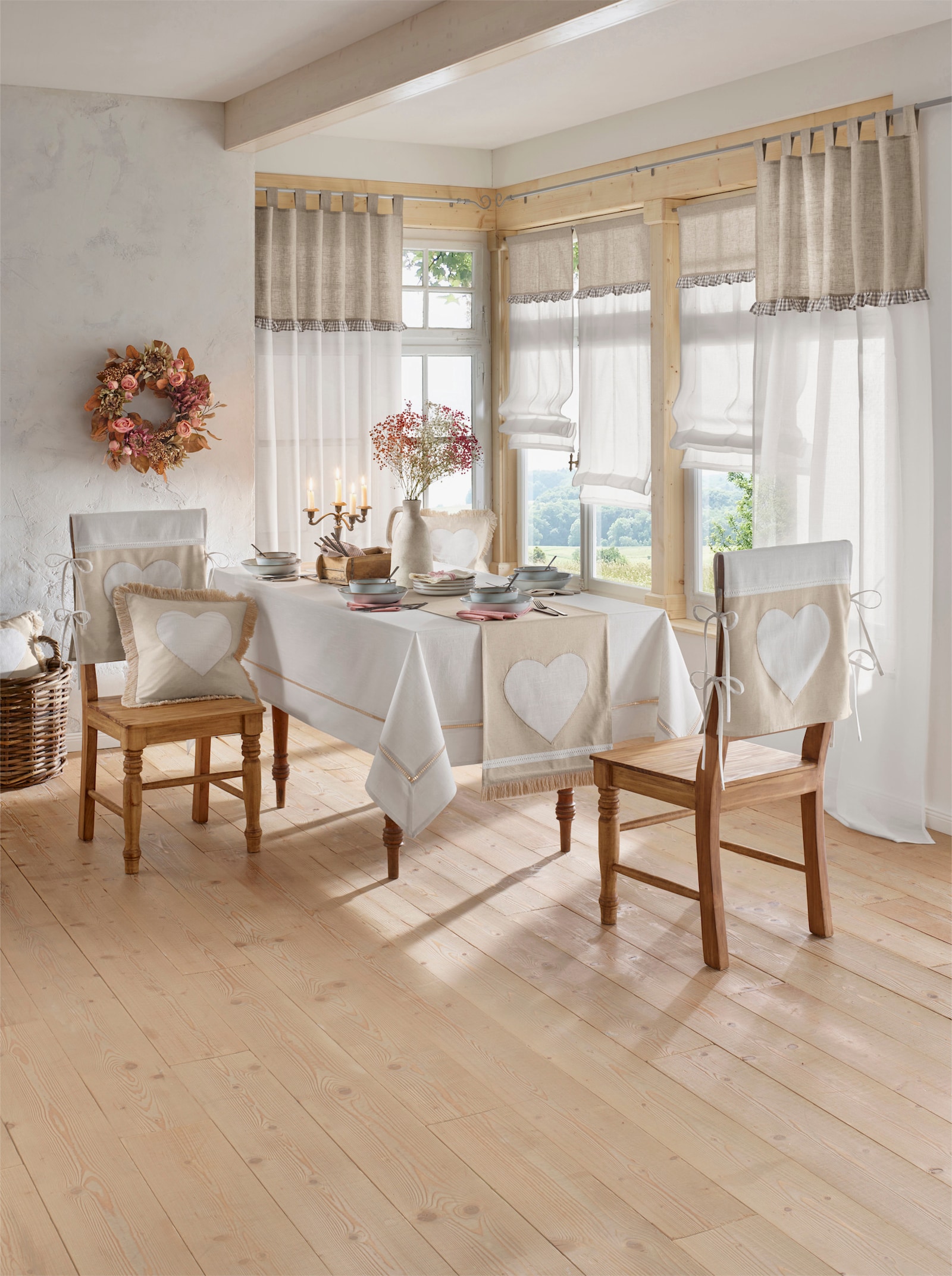 heine home Kissenhülle - natur-weiß