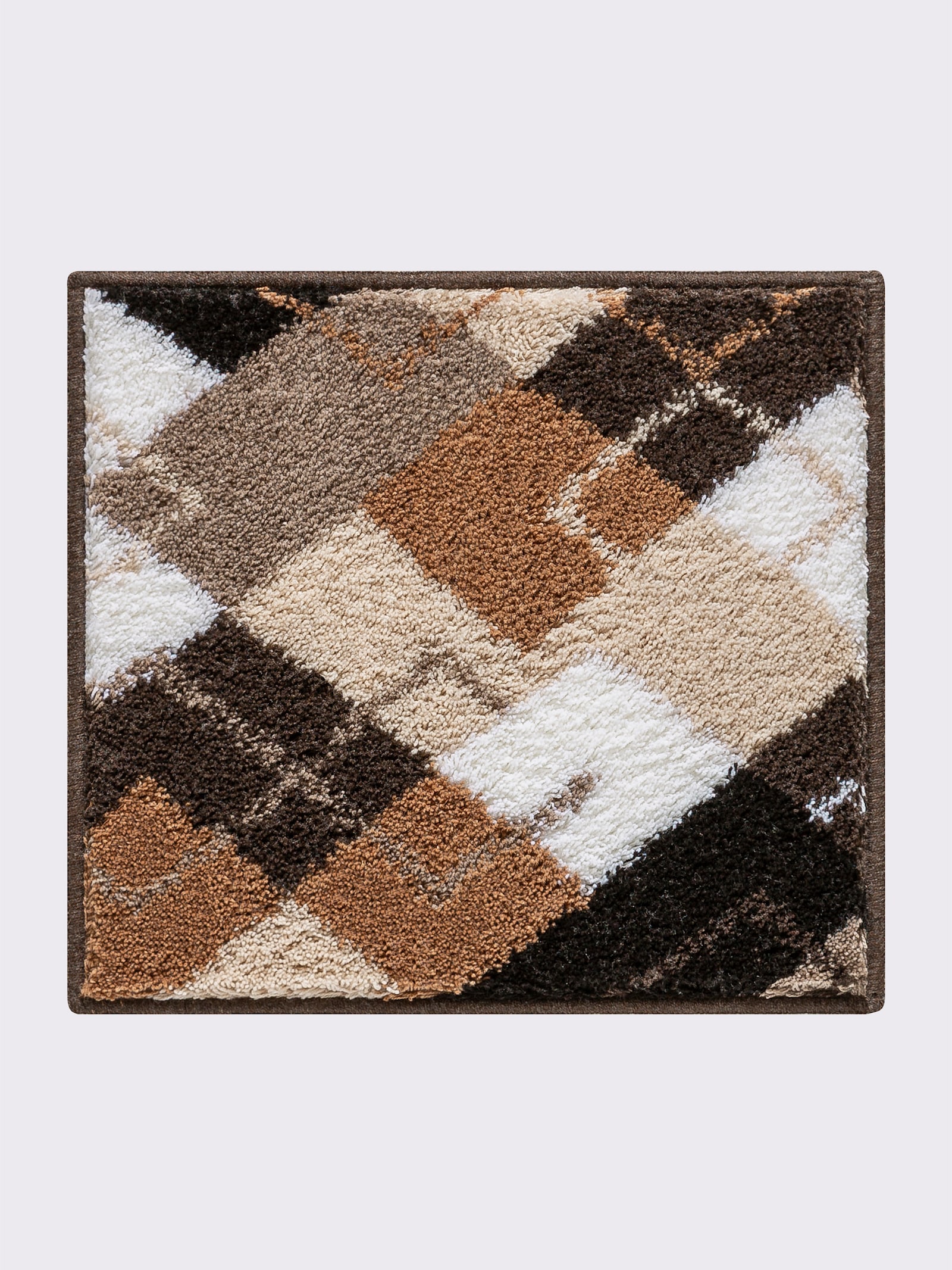 Grund Badmat - bruin gedessineerd