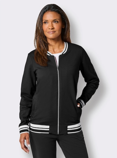 feel good Jacke im College-Look - schwarz-weiß