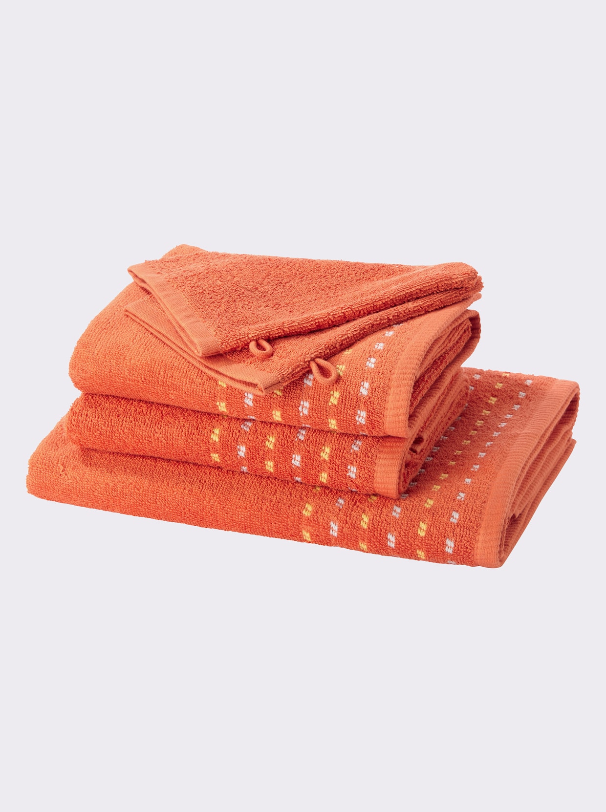 wäschepur Lot économique de 5 serviettes éponge - orange