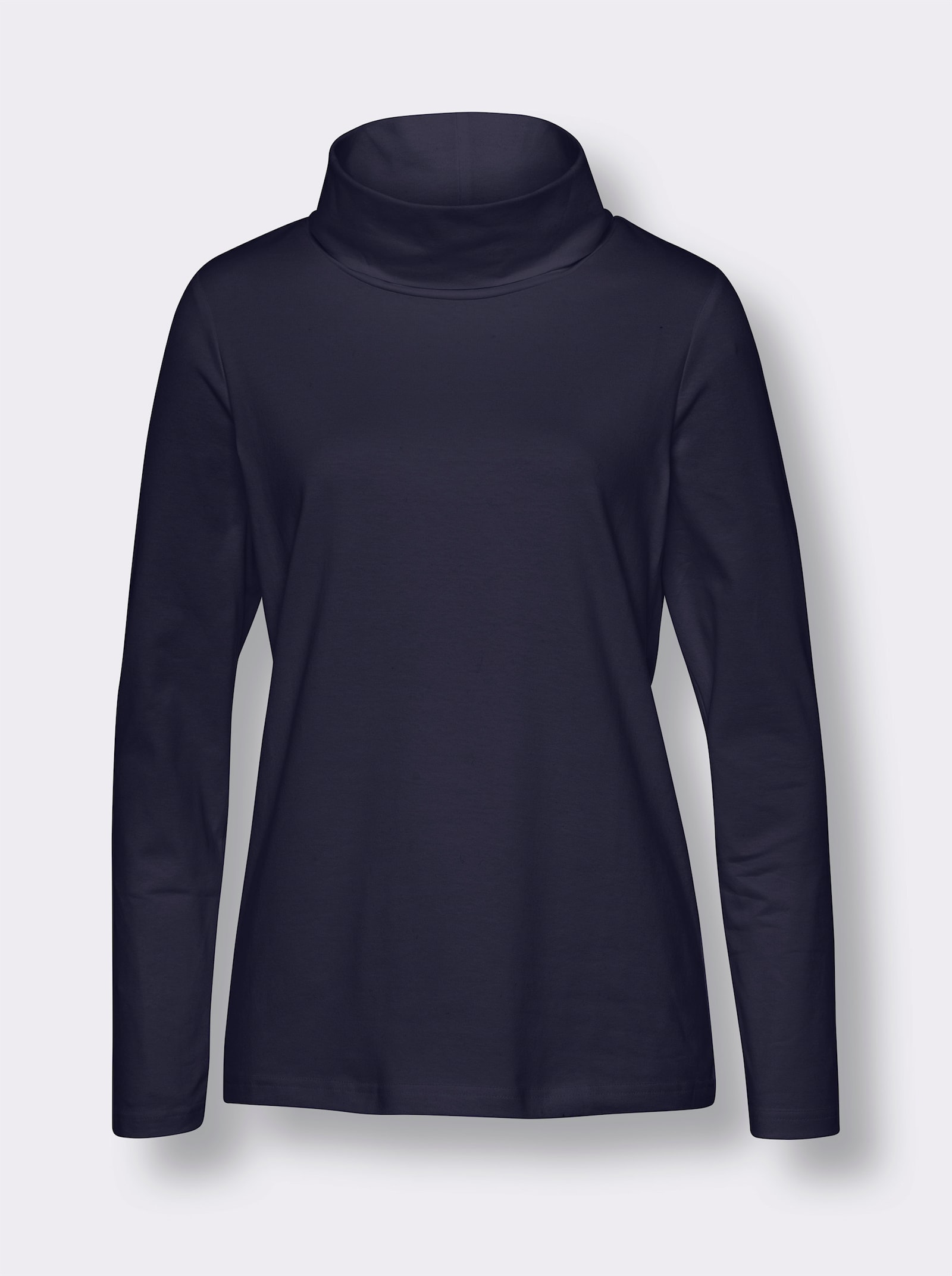 heine Shirt met lange mouwen en wijde rolkraag - marine