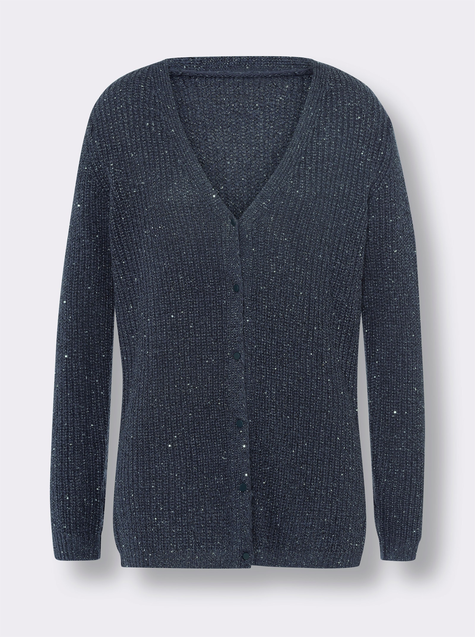 heine Strickjacke mit Pailletten - rauchblau