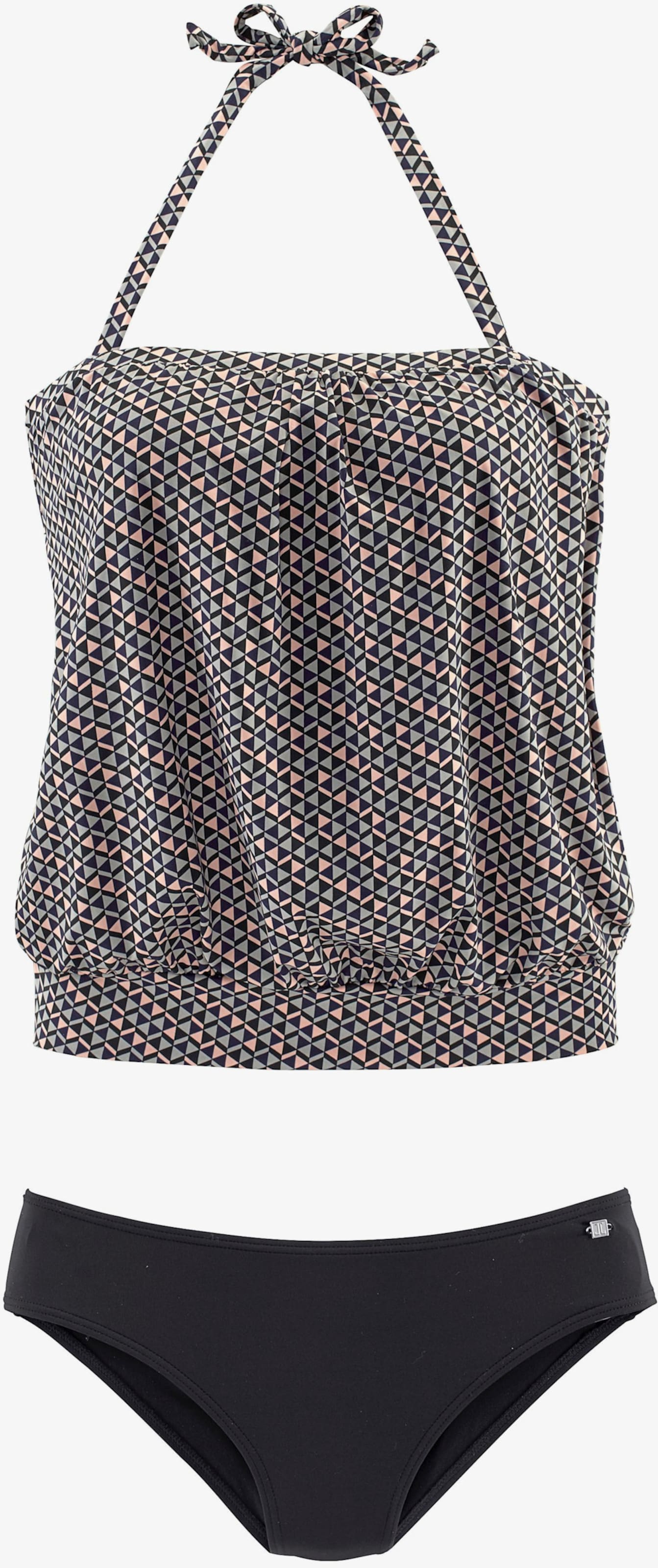 JETTE Tankini - schwarz-grau
