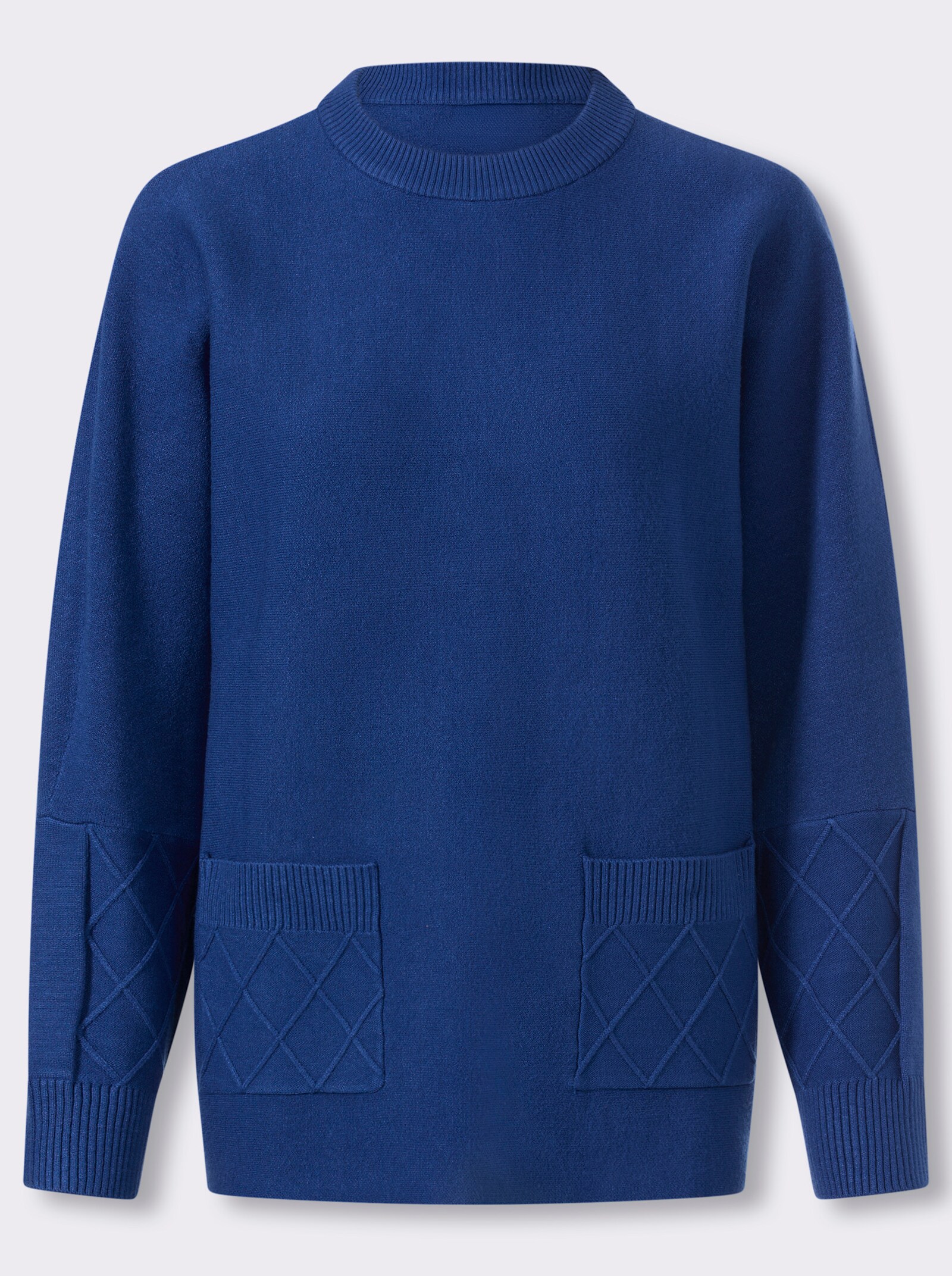 heine Feinstrickpullover mit Taschen - royalblau