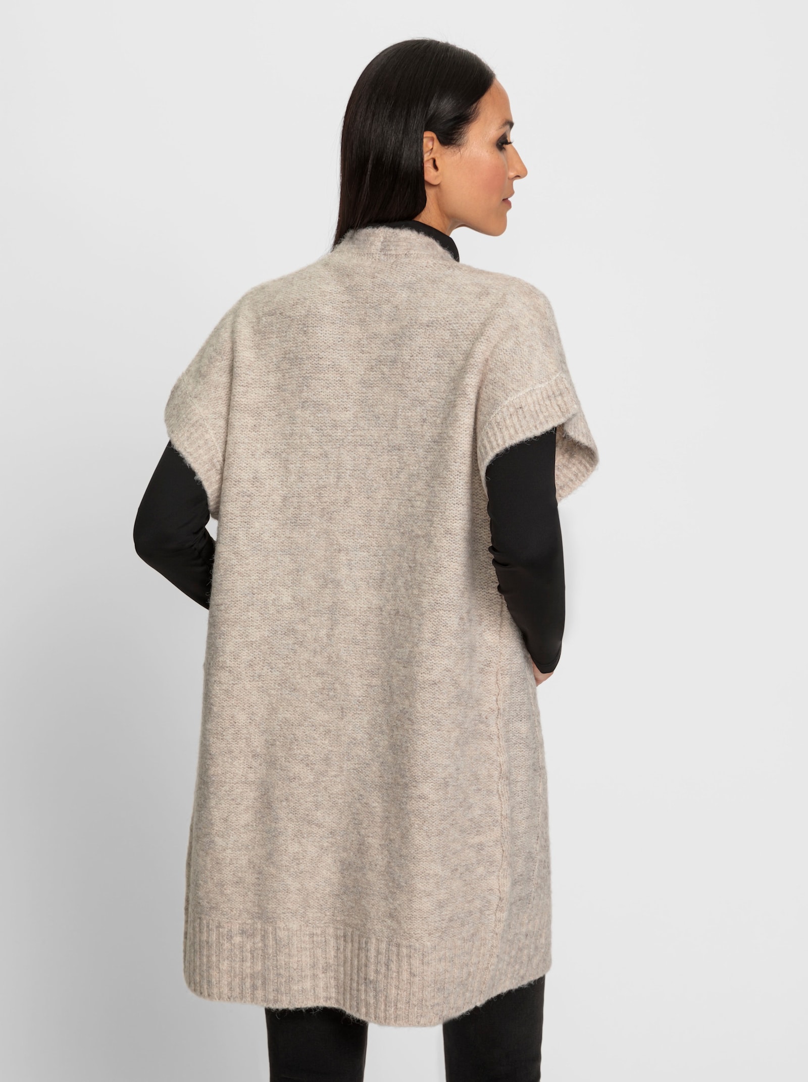 heine Strickjacke ohne Verschluss - sesam-champagner-meliert