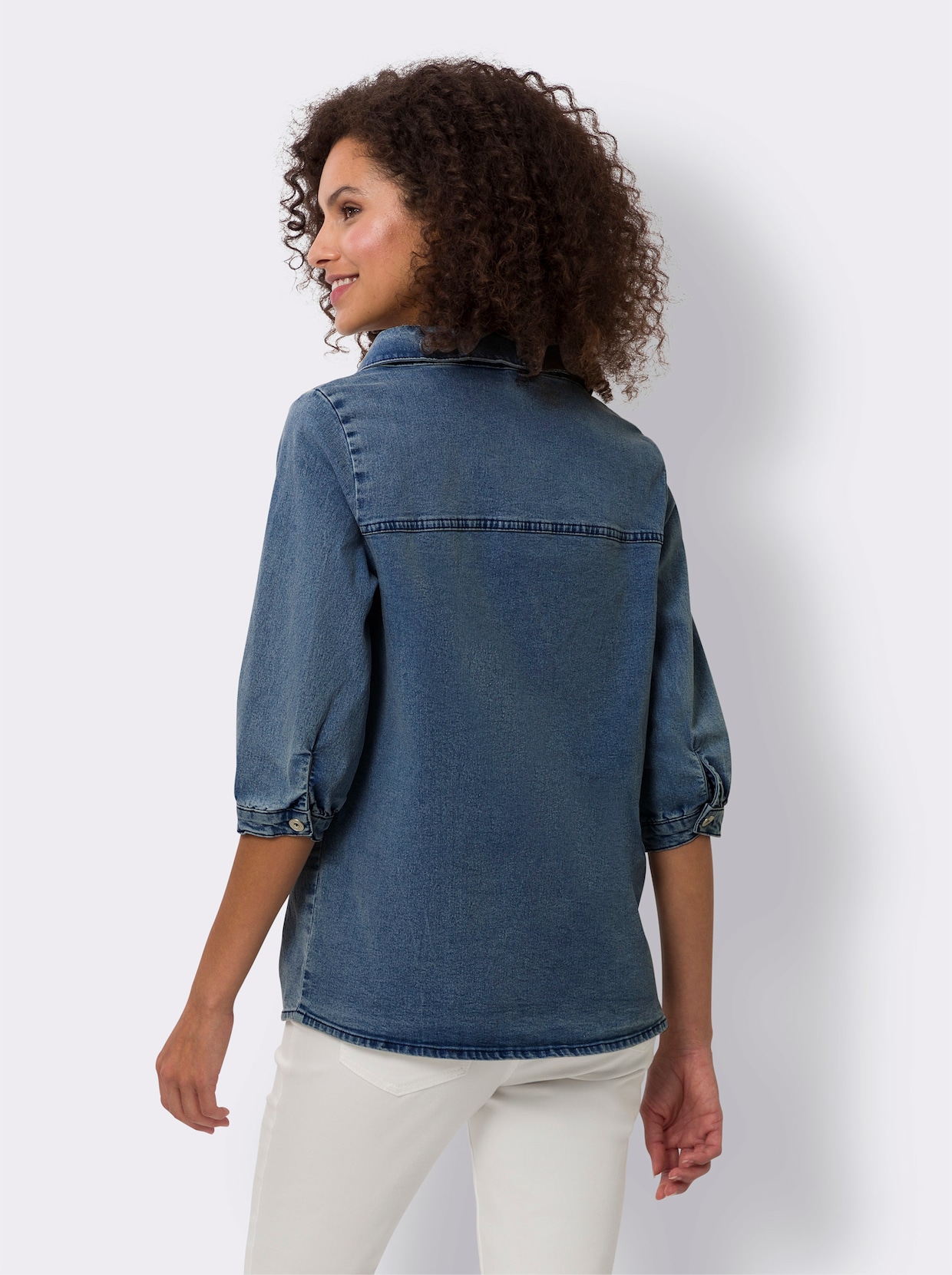 heine Jeansbluse - blue-stone-washed