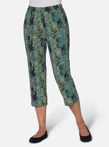7/8-Hose in Schlangen-Optik - marine-salbei-bedruckt