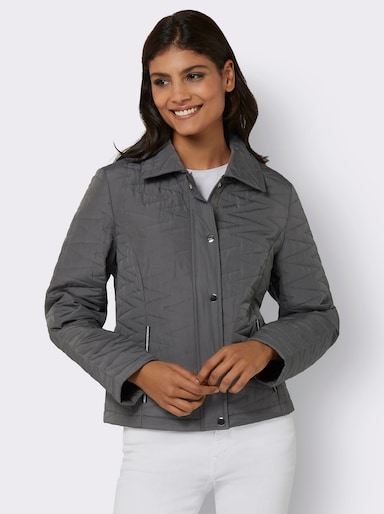 Steppjacke mit Umlegekragen - anthrazit