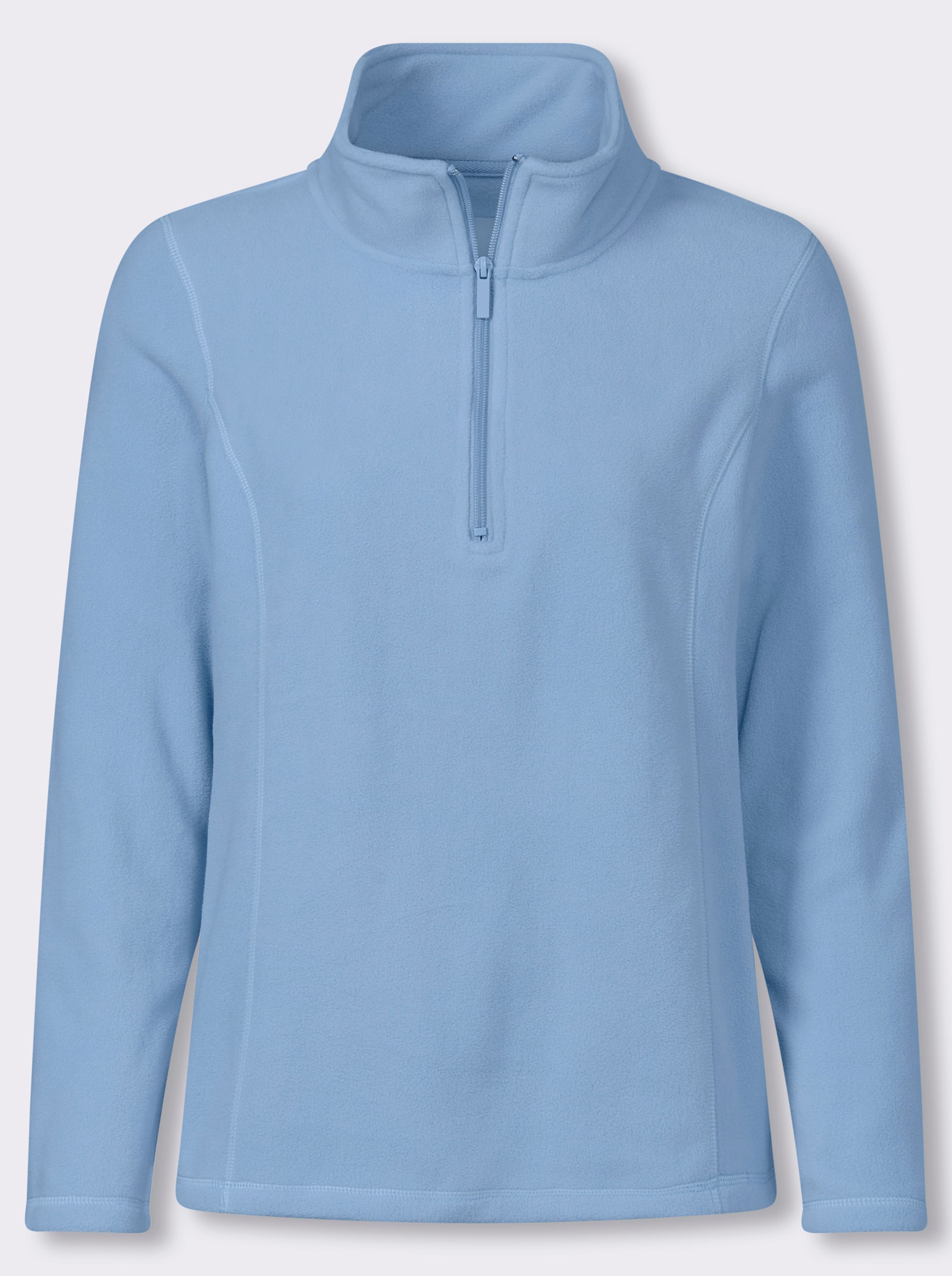 Fleeceshirt mit Stehkragen - bleu