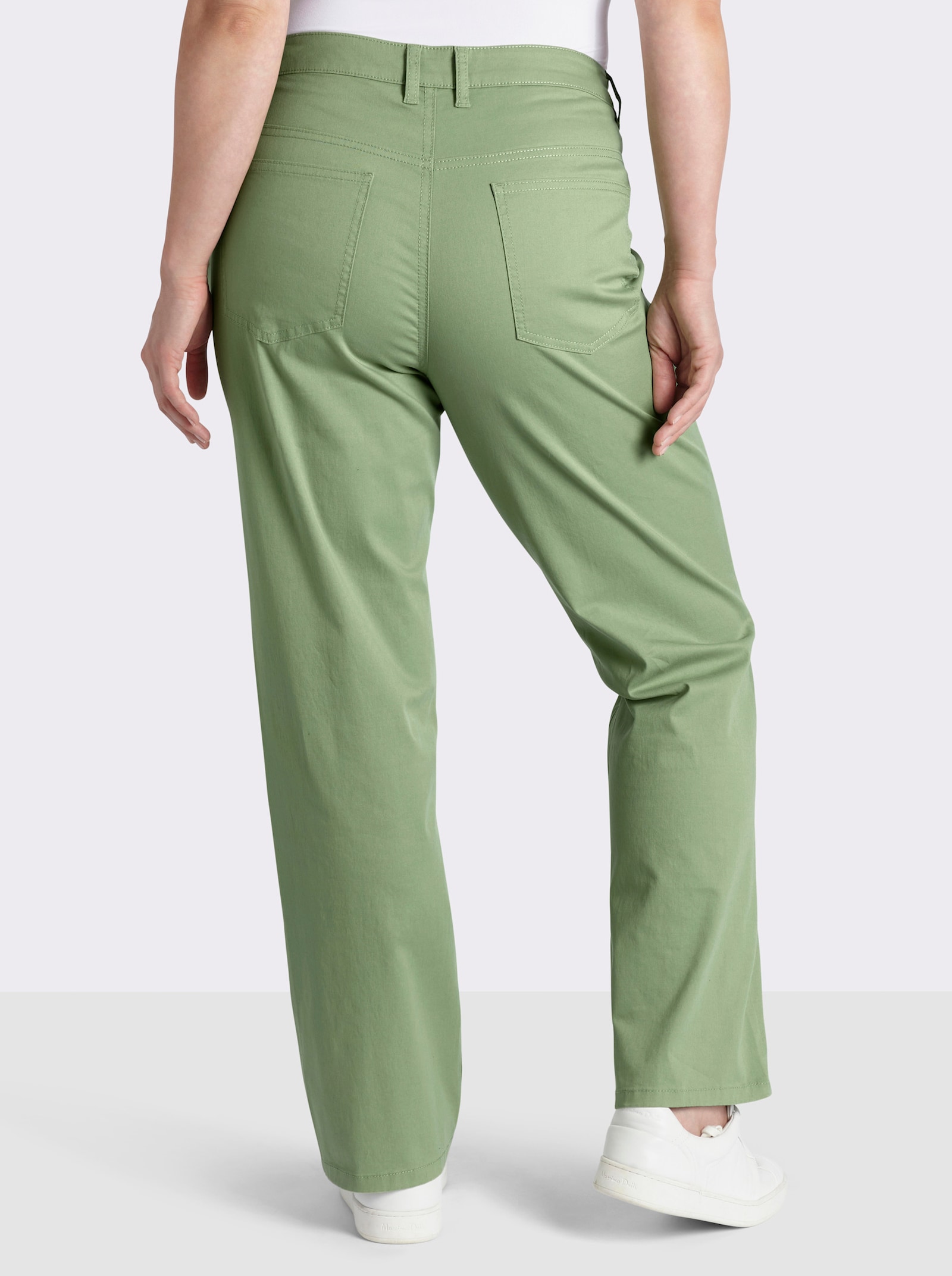 sheego Hose in gerader Form, aus Twill - eucalyptus