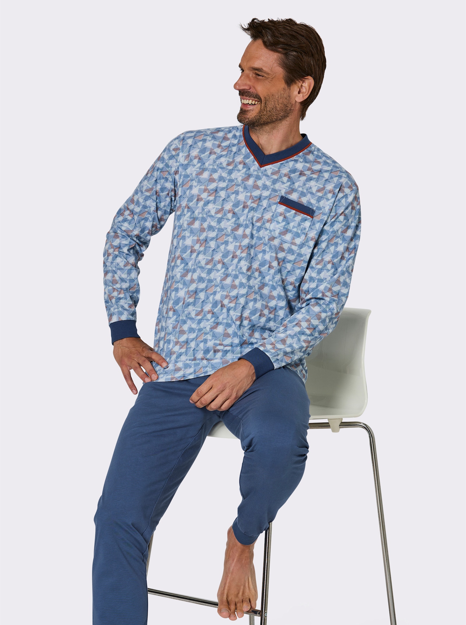 KINGsCLUB Schlafanzug - jeansblau