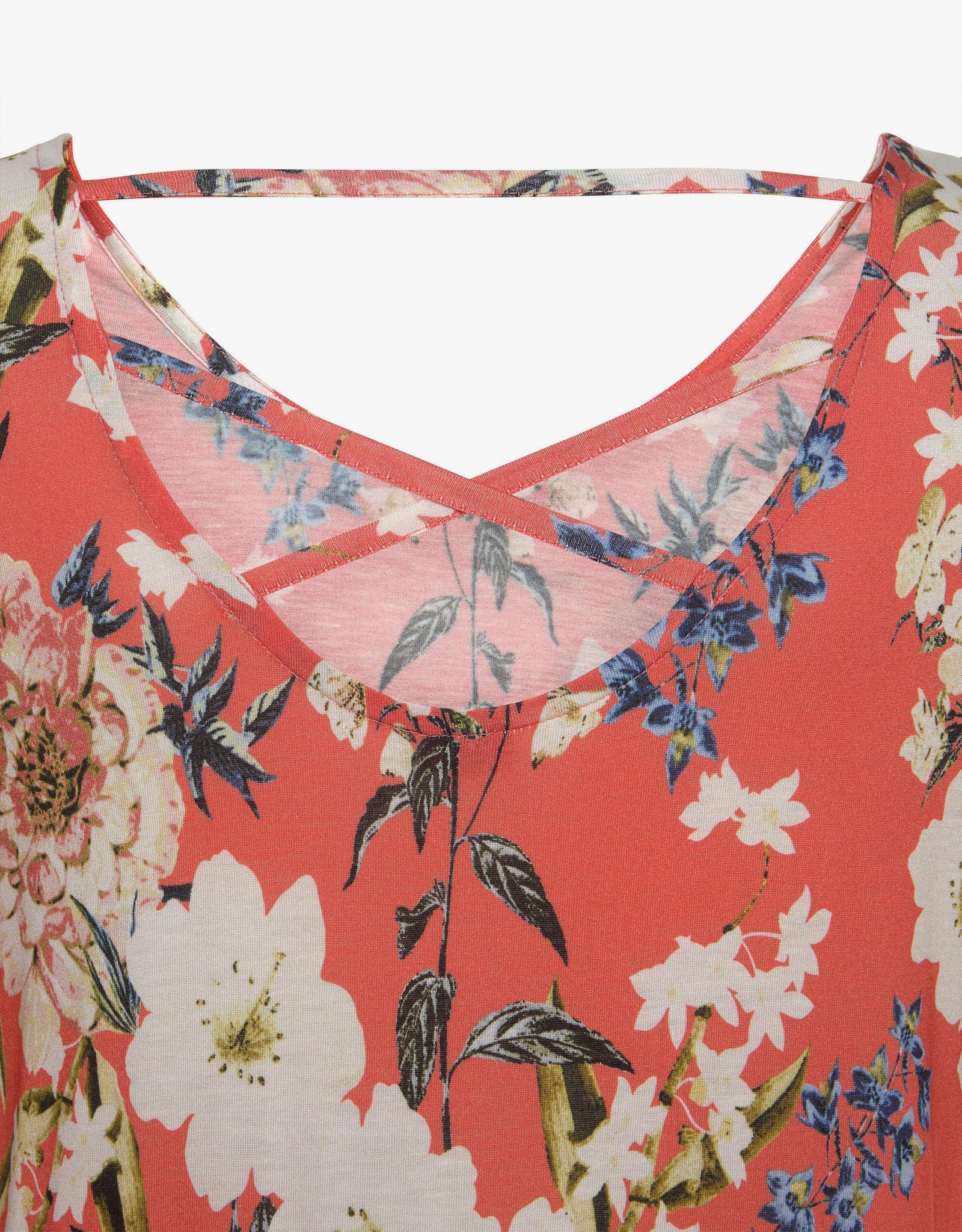 s.Oliver Robe en jersey - corail imprimé