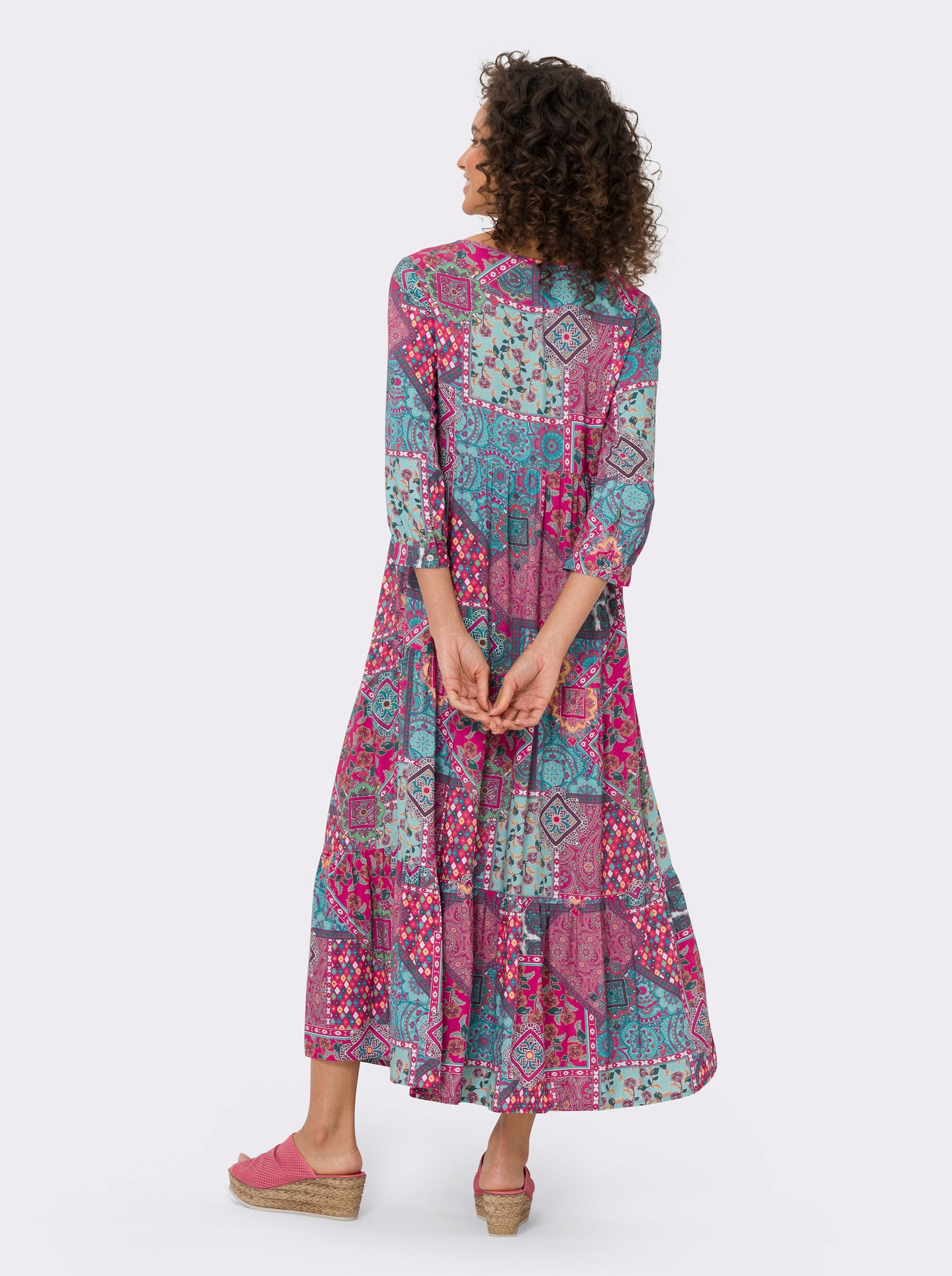 heine Druckkleid mit 3/4-Ärmeln - erdbeere-ozean-bedruckt