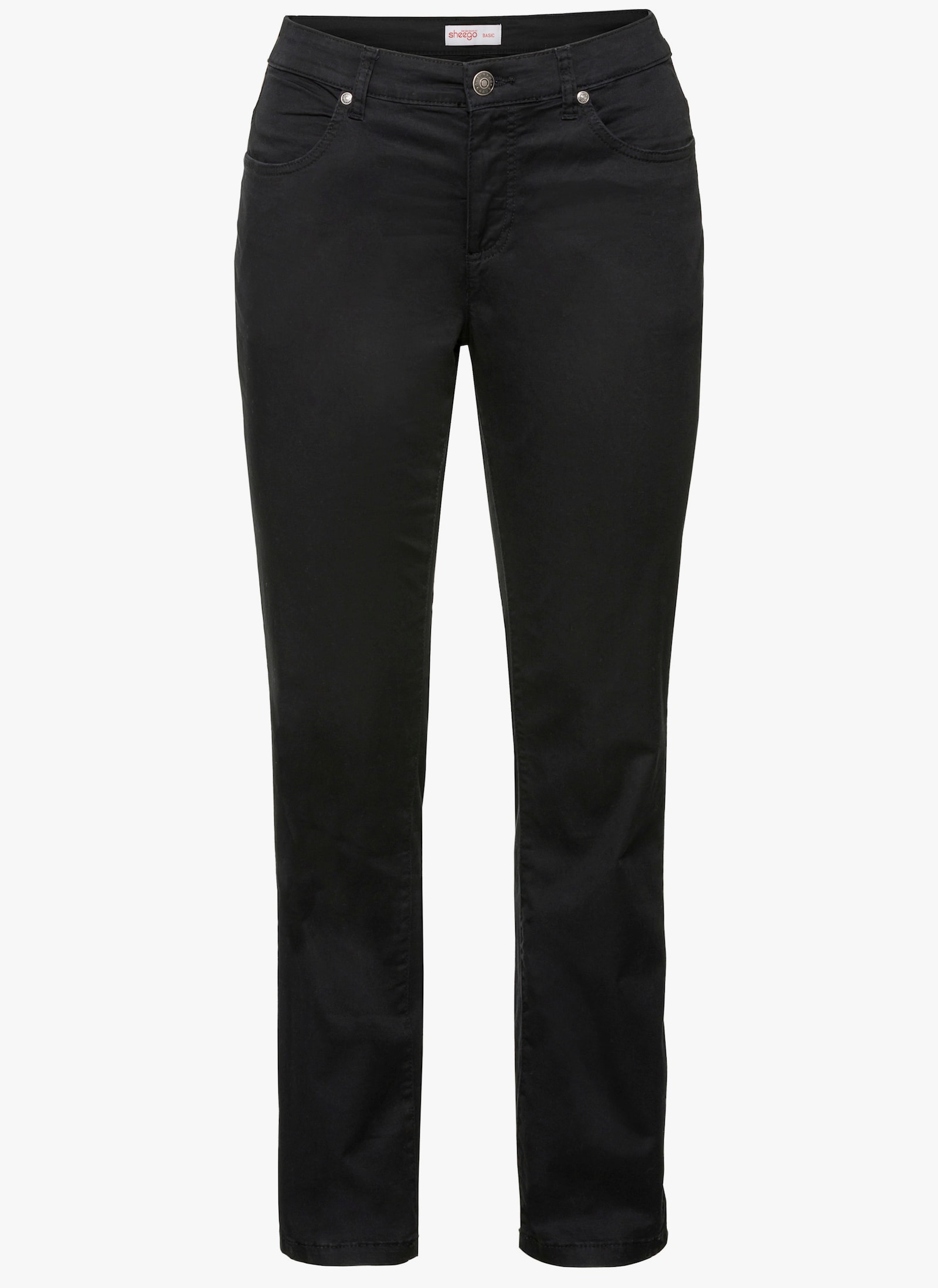sheego Broek in recht model, van twill - zwart