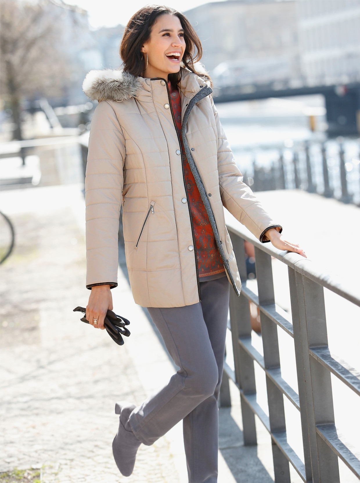 Steppjacke - sesam
