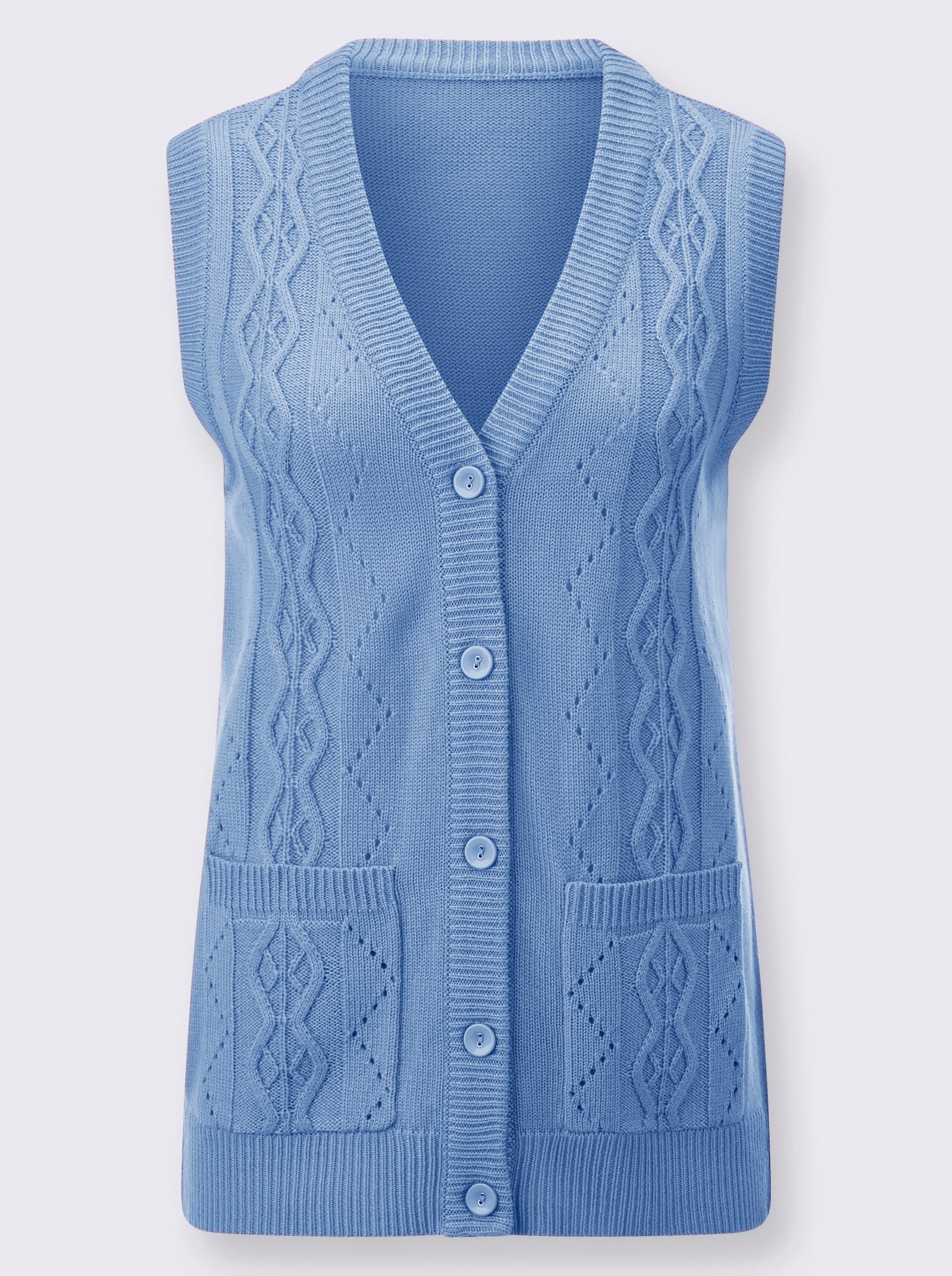 Strickweste in pflegeleichter Qualität - himmelblau