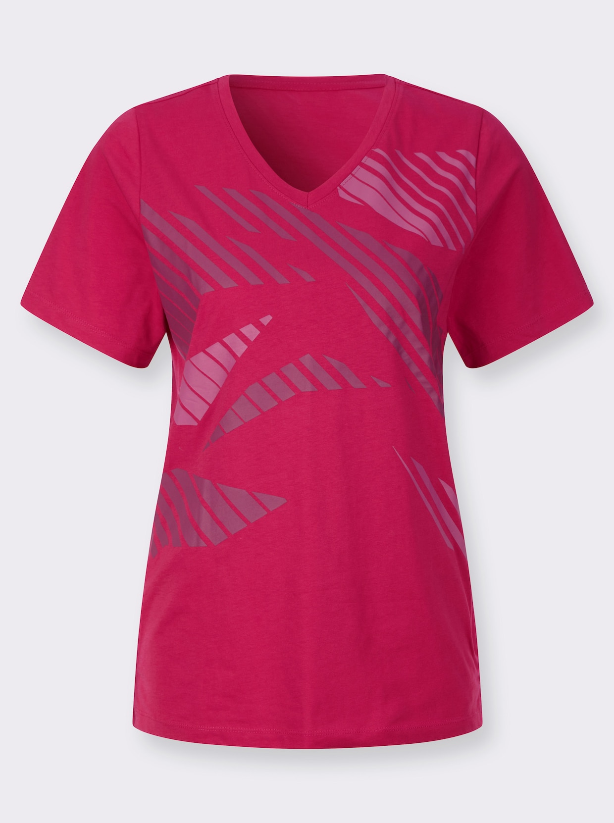 Freizeitshirt - pink-bedruckt