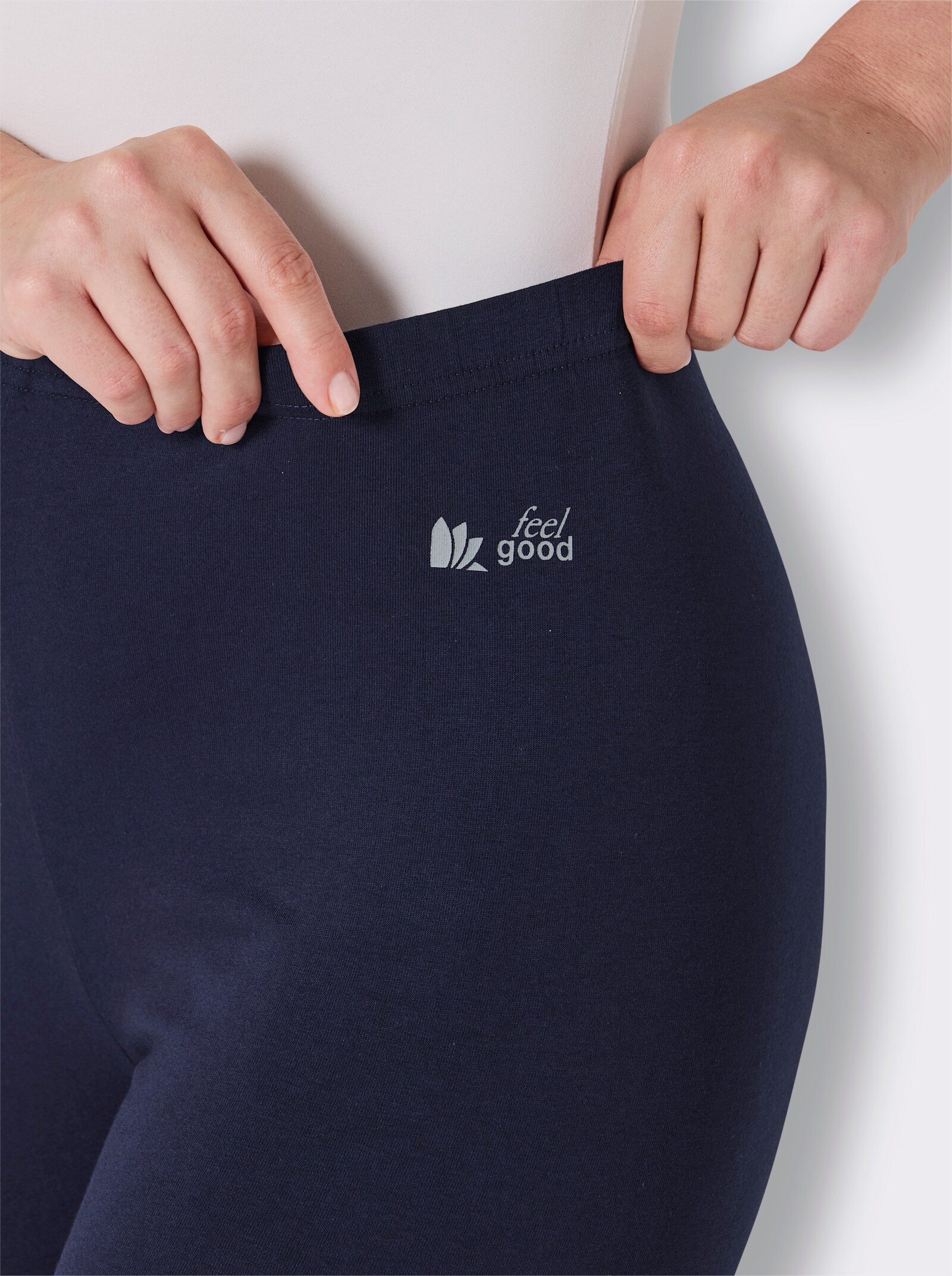 feel good Leggings - schwarz + marine