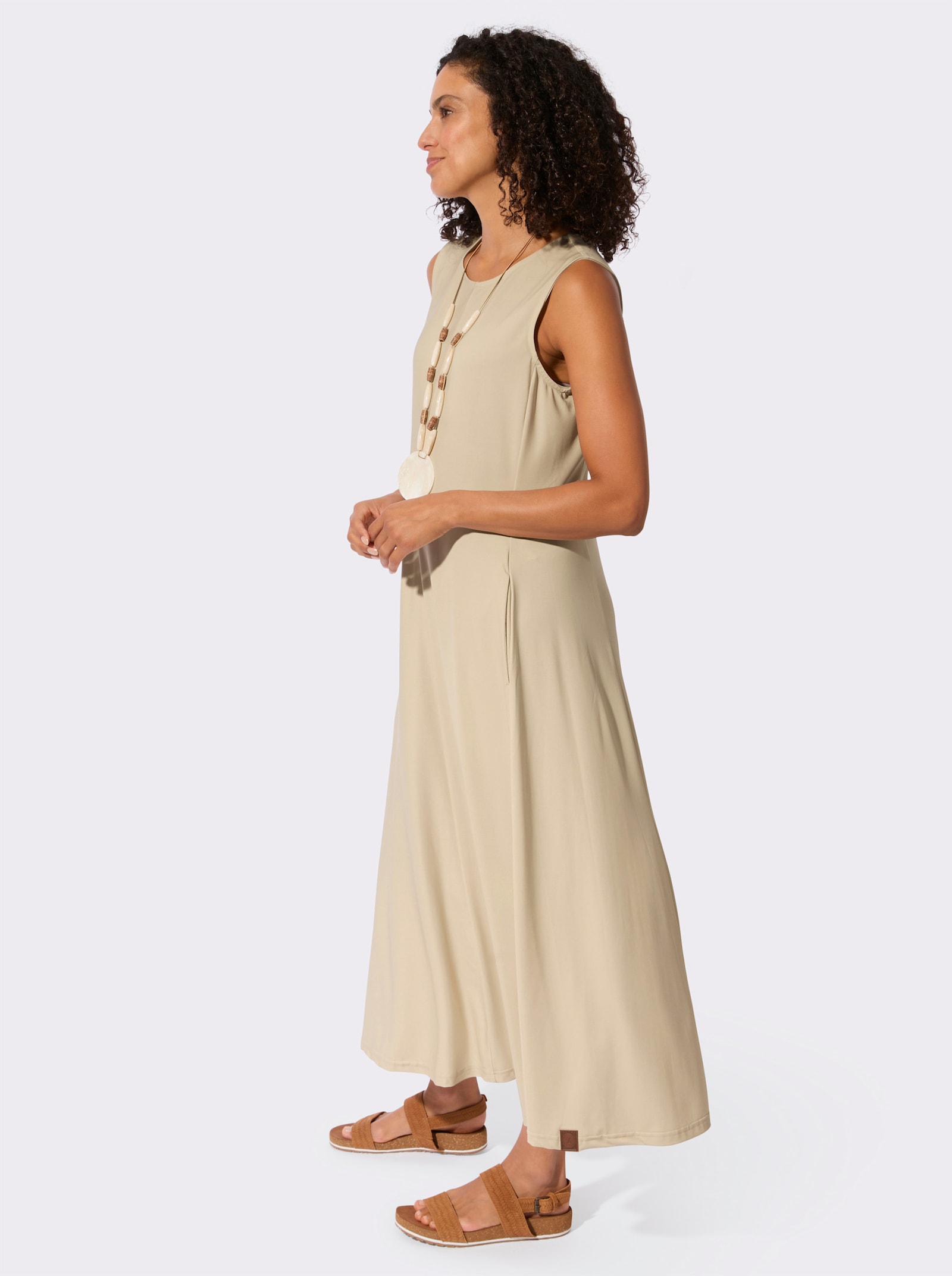Sommerkleid in Bahnenform - sand