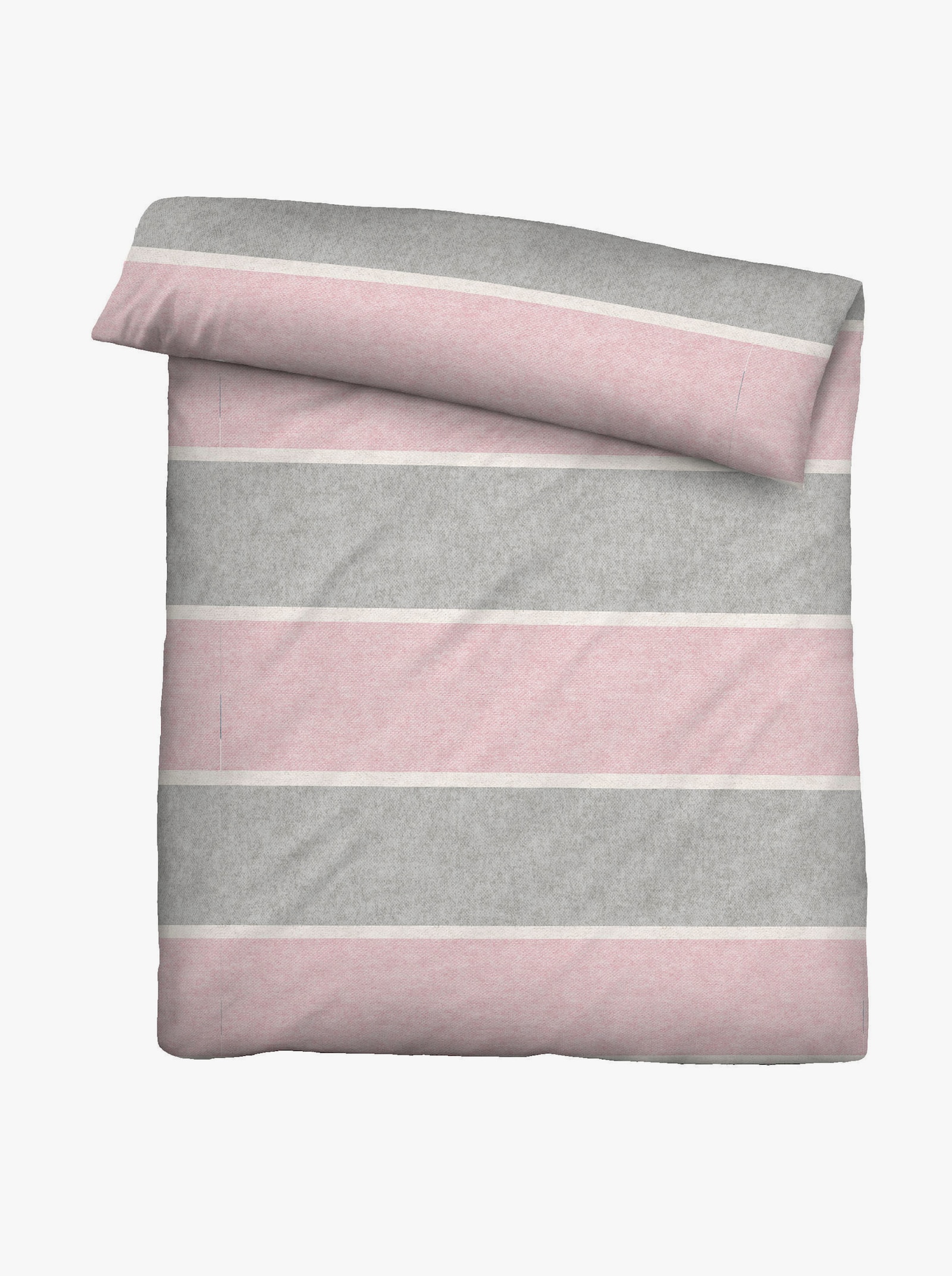 Biberna Bettwäsche - rosa-grau