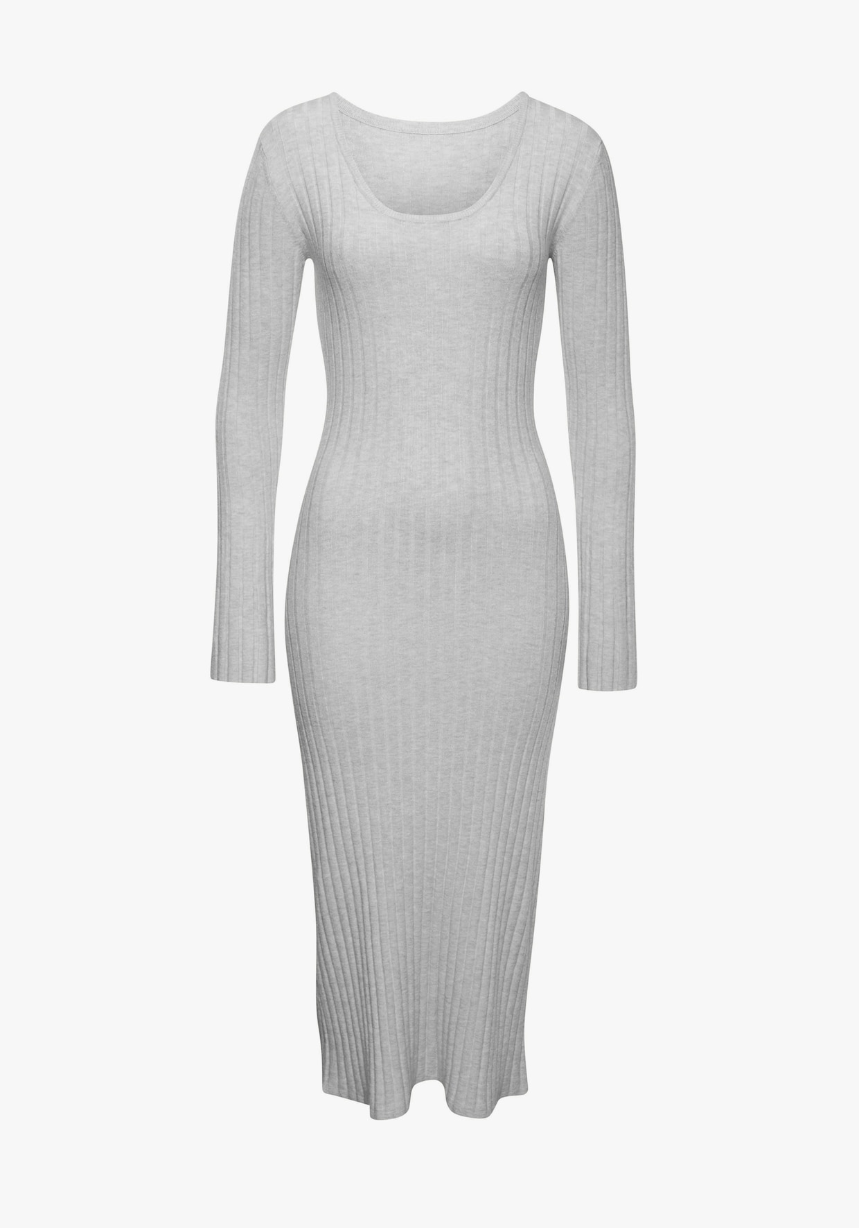 Robe en tricot - gris clair chiné