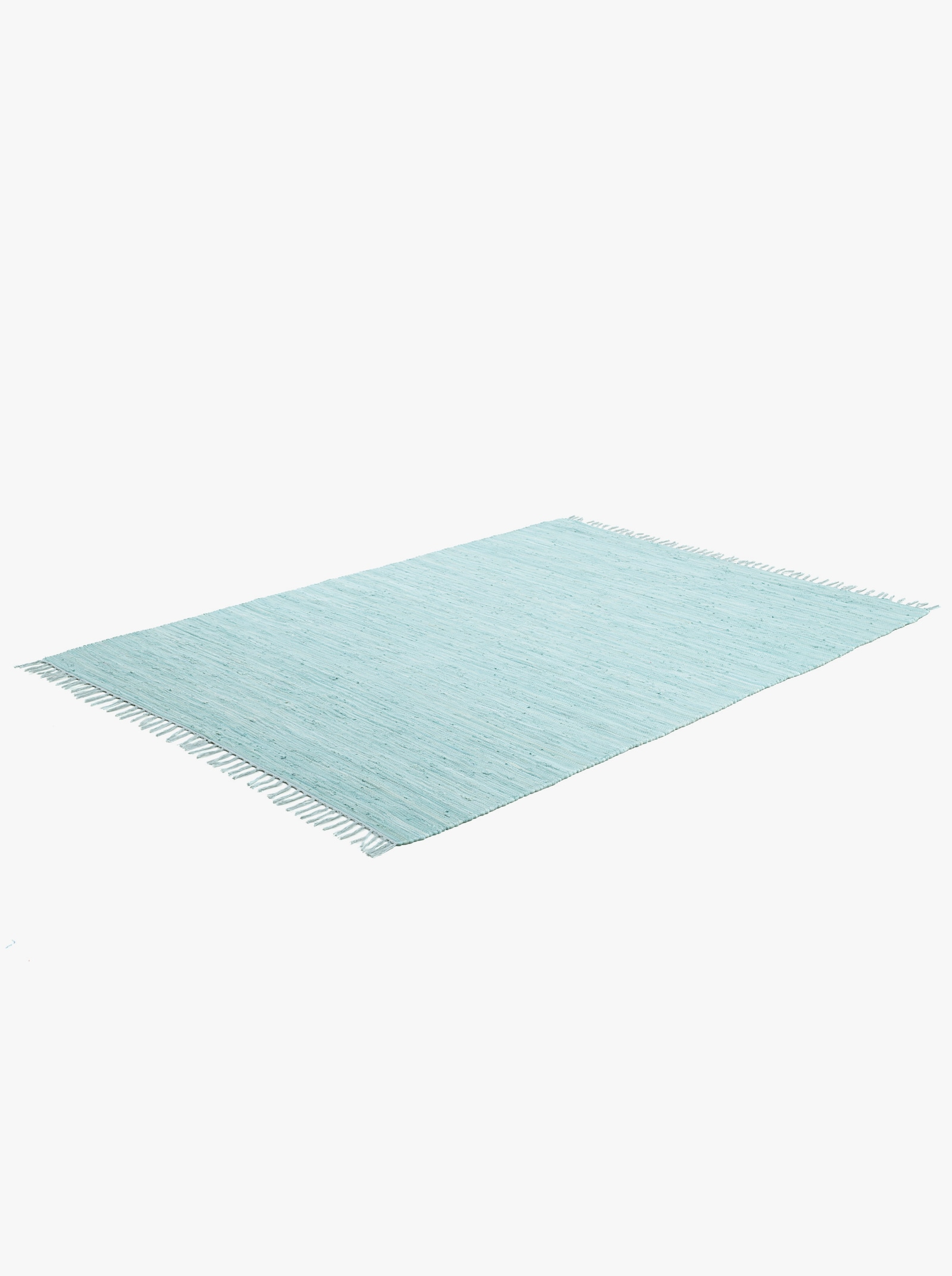 Theko Handwebteppich - hellblau
