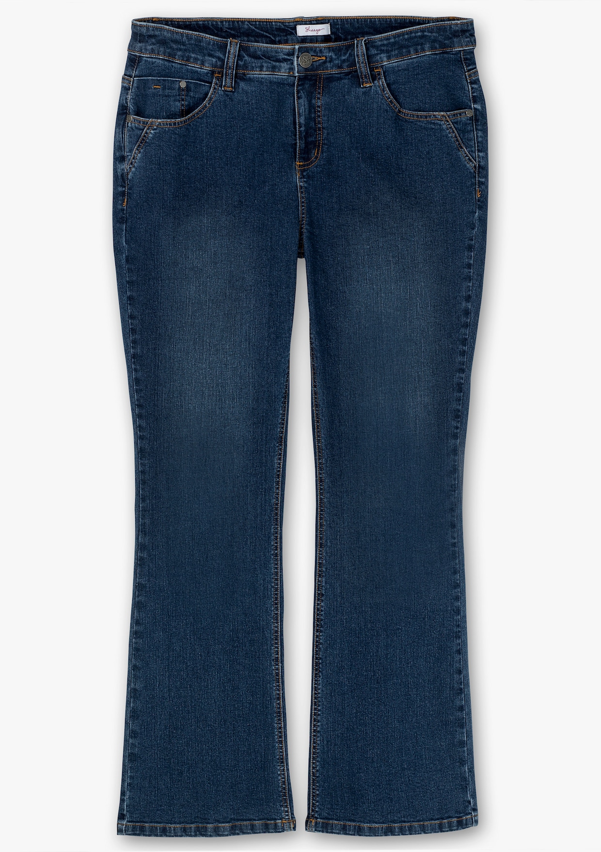 sheego Bootcut-Jeans - dark blue denim