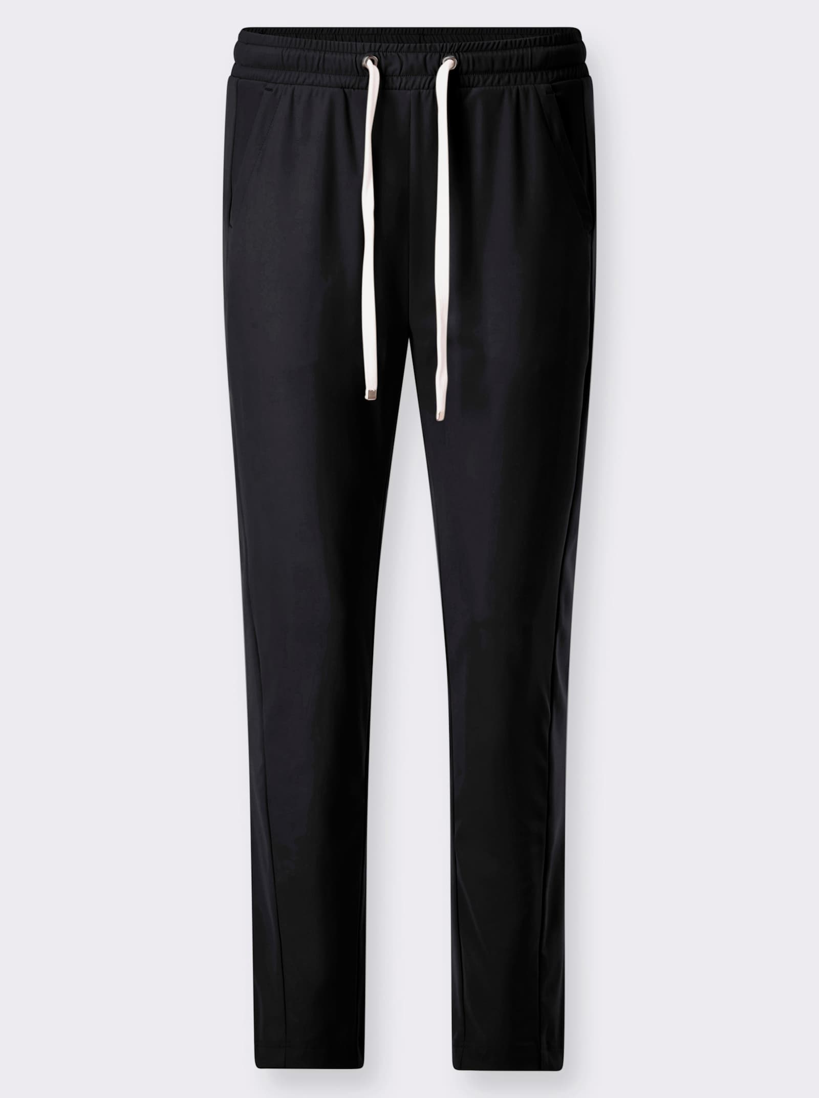 heine Jogg Pants mit Kontrast-Kordel - schwarz