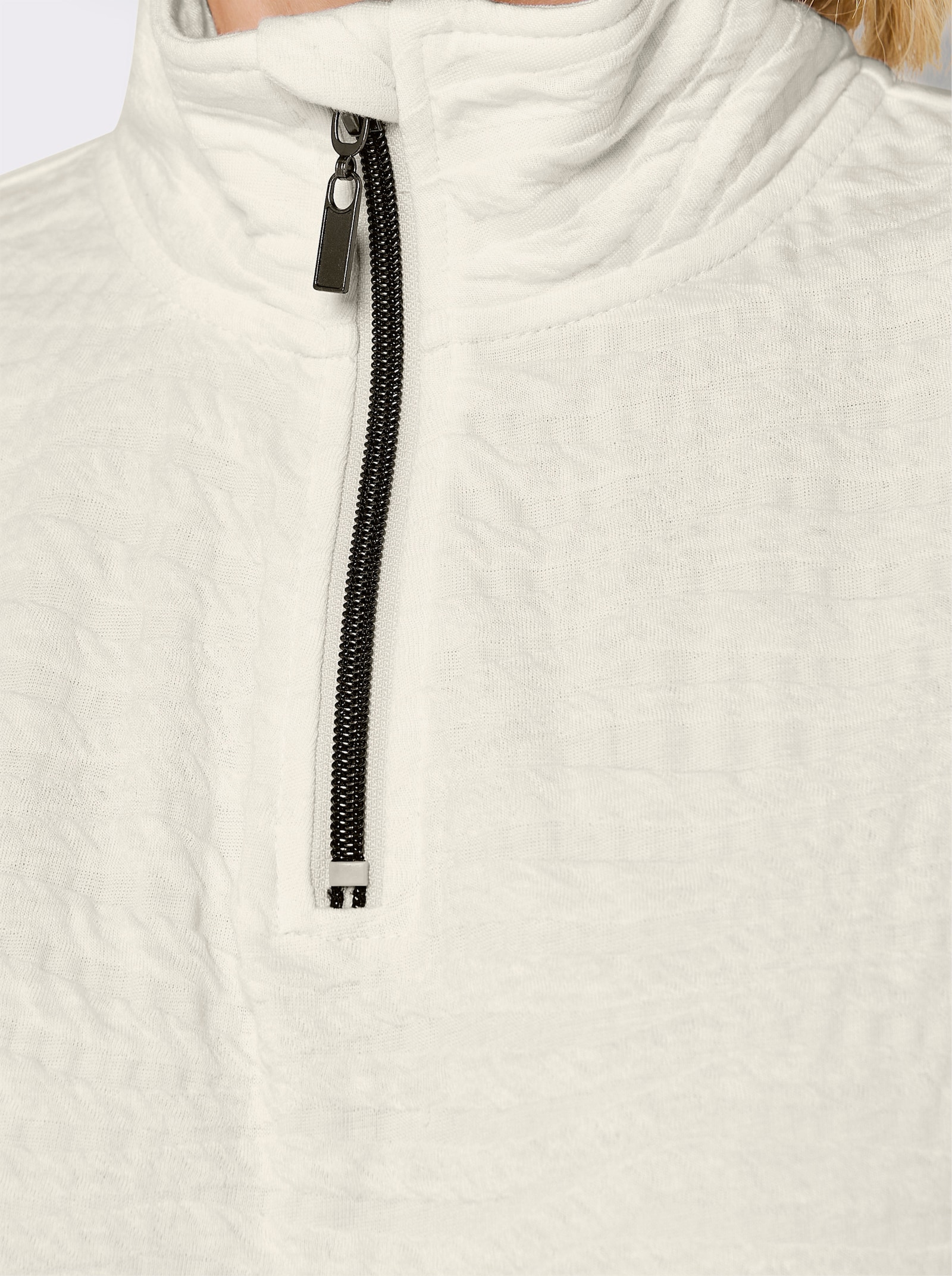 Catamaran Sports Sweatshirt in Struktur-Qualität - champagner