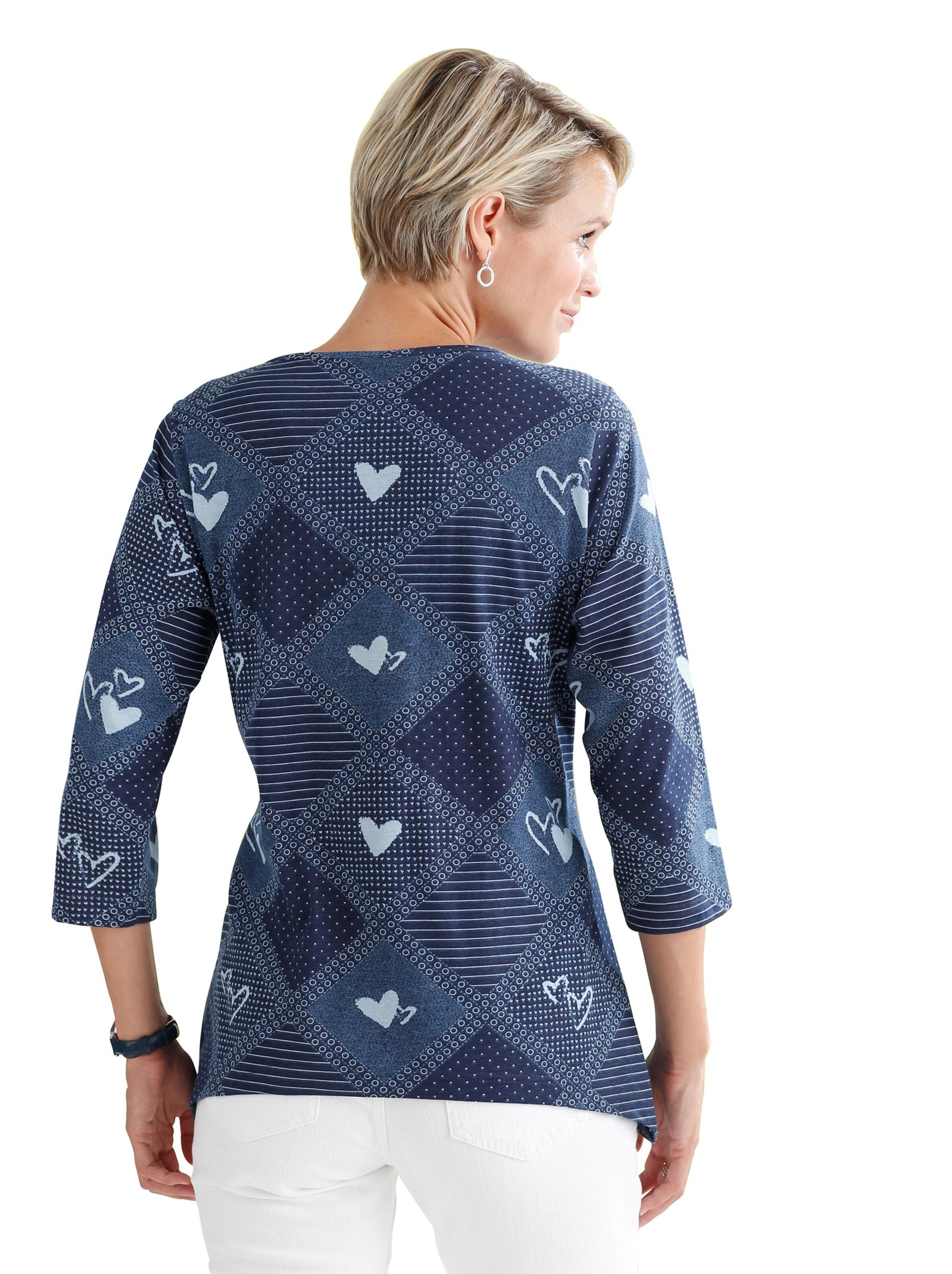 Shirt - nachtblau-bedruckt