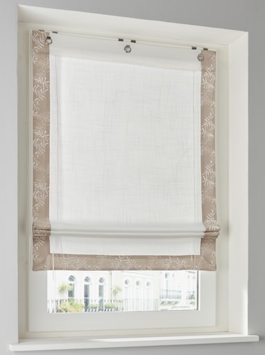 heine home Bändchenrollo - weiß-beige