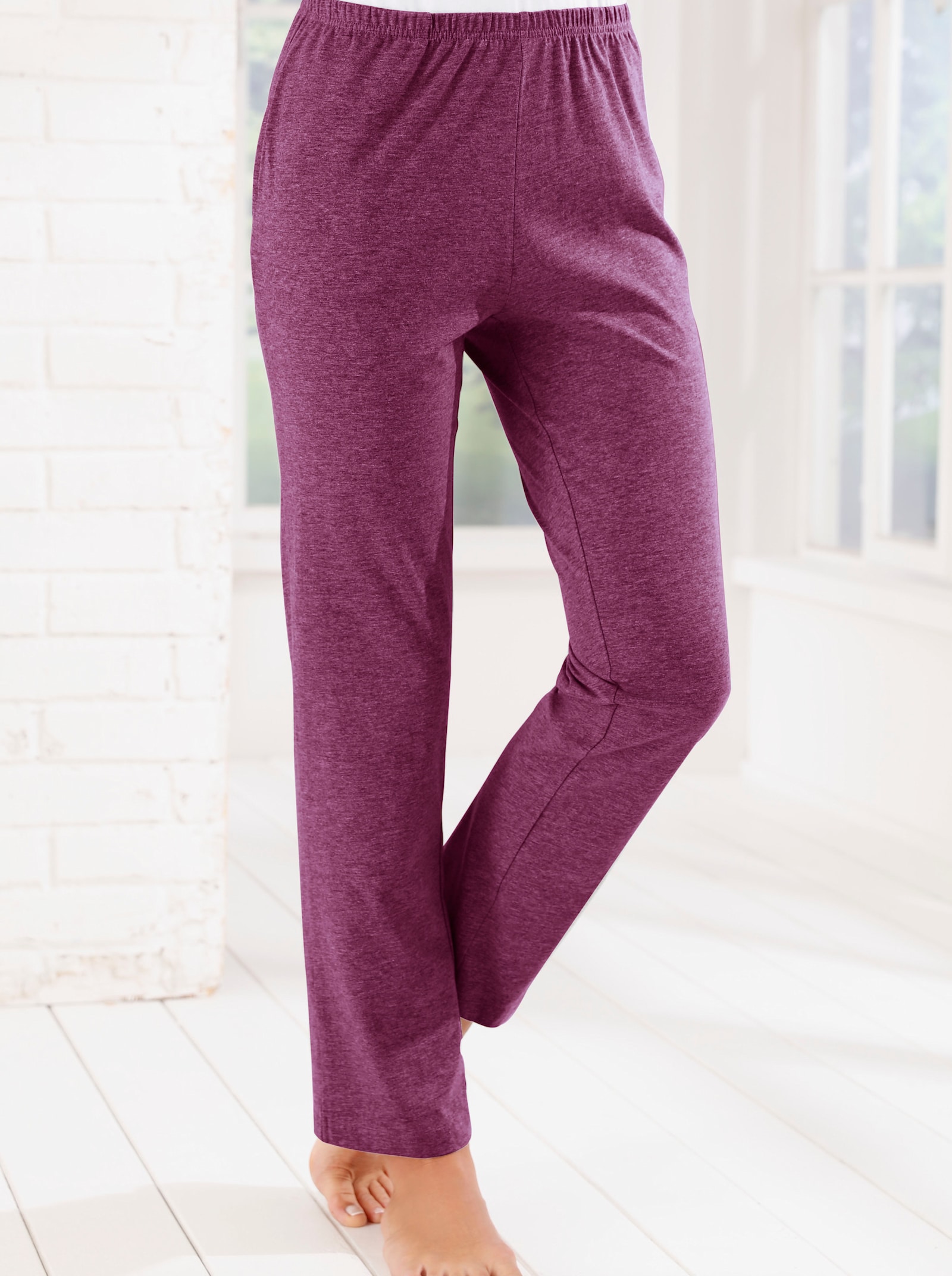 Freizeithose mit Rundum-Dehnbund - beere + marine