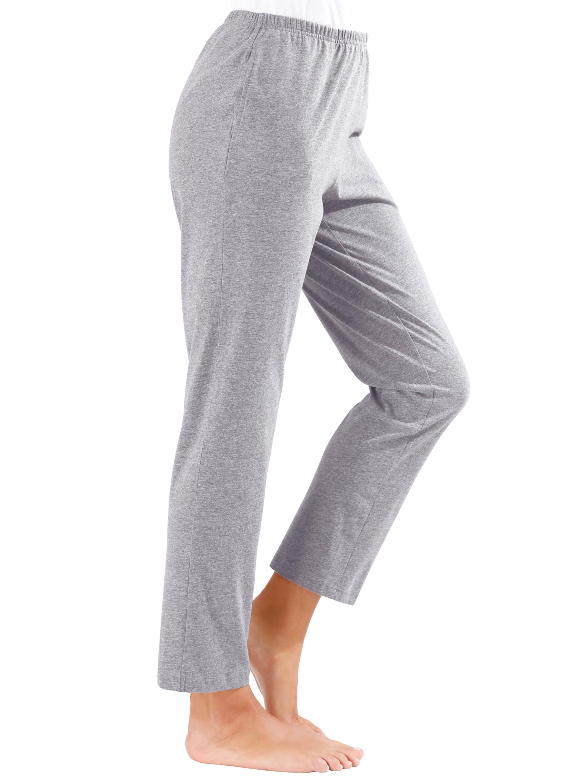 Doppelpack Jerseyhosen - schwarz + grau-meliert