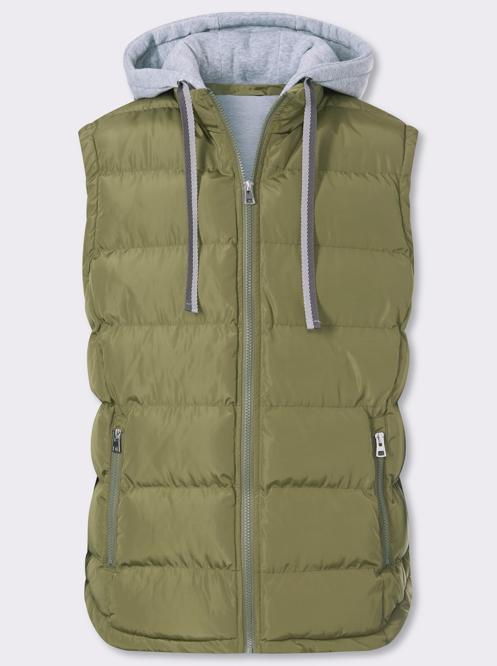 Marco Donati Steppweste mit Kapuze, abtrennbar - oliv
