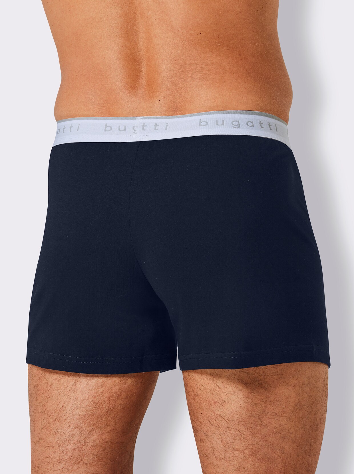 bugatti Boxershorts - marine + grijs