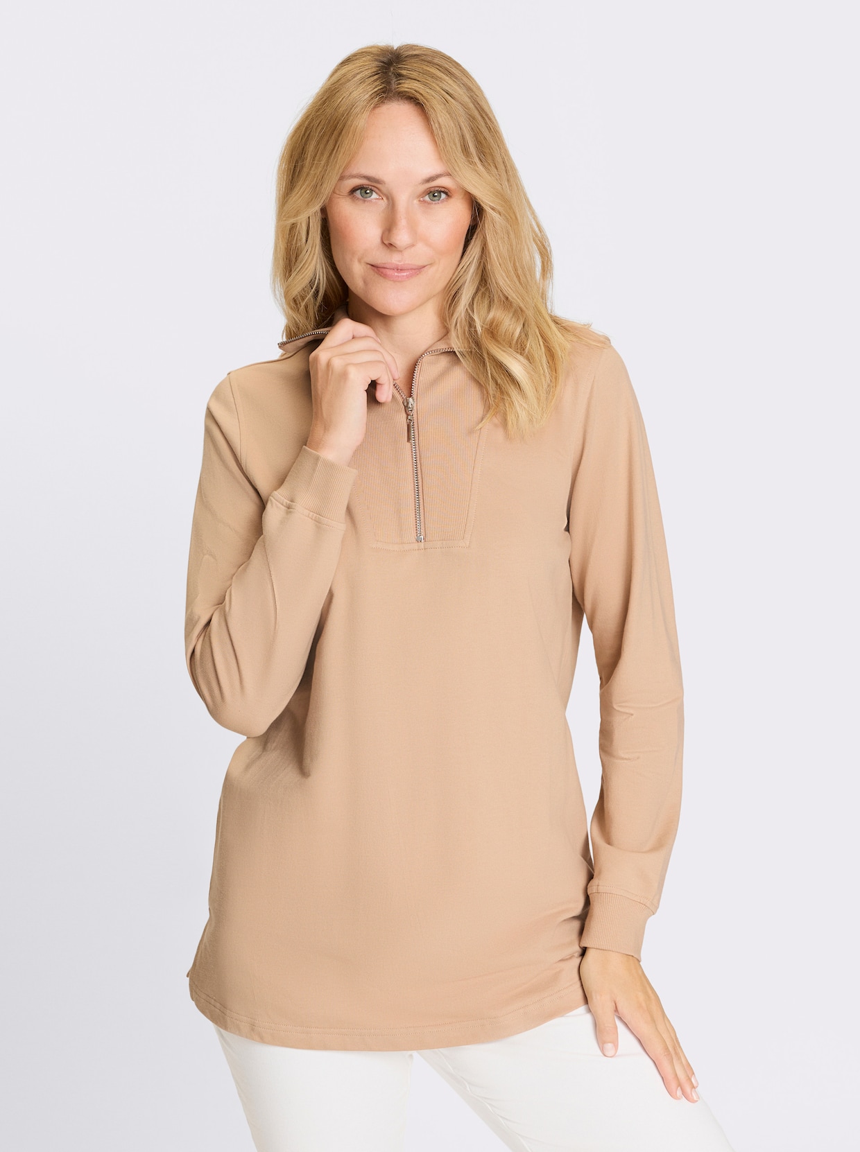 Longsweatshirt - beige