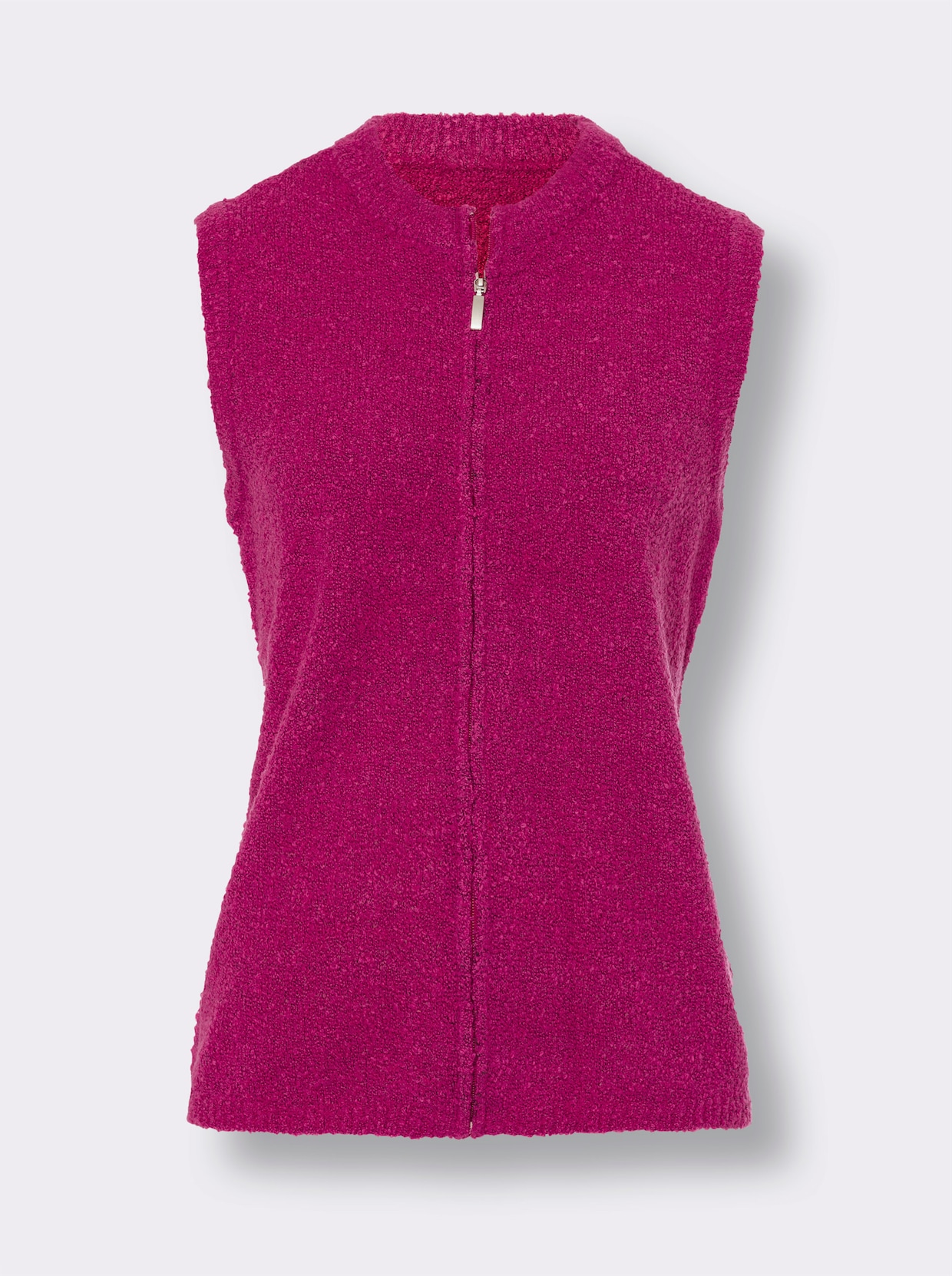Pletená vesta - purpurová melírovaná