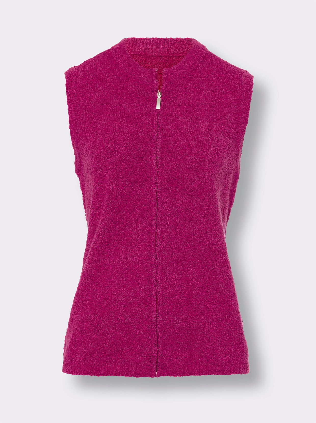 Mouwloos vest - fuchsia gemêleerd